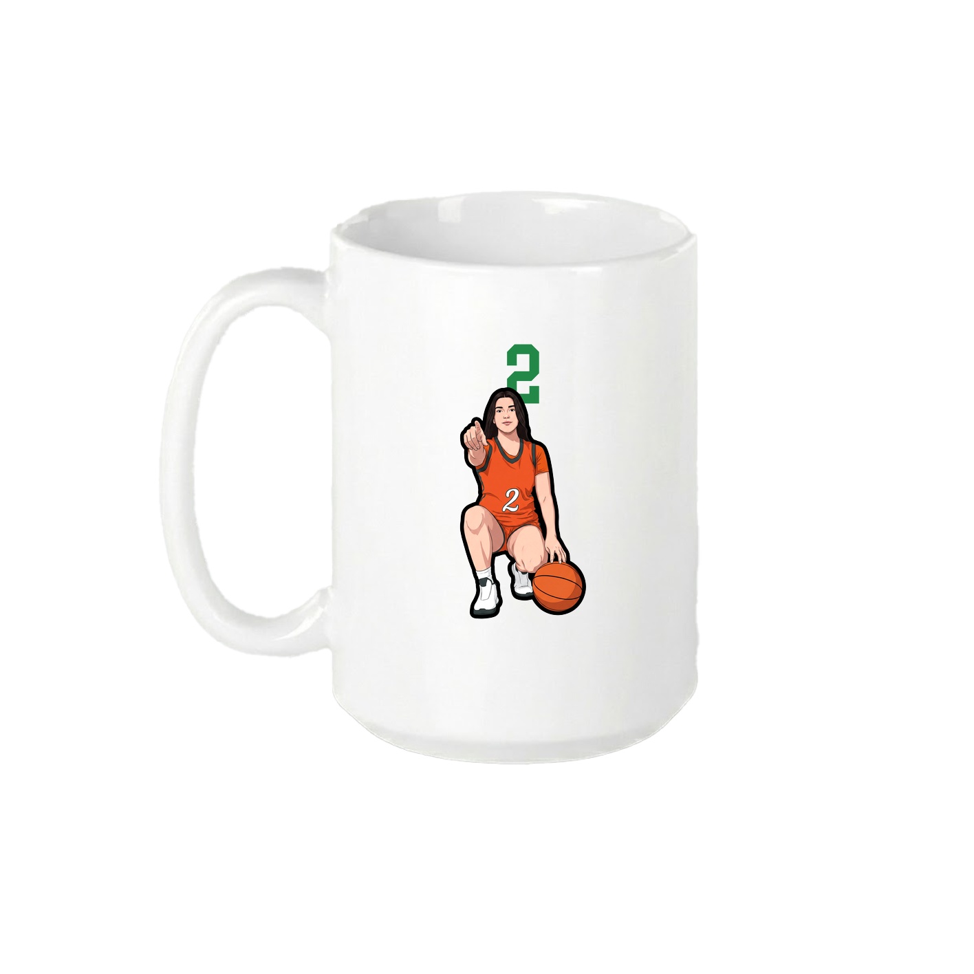 15oz Coffee Mug — Number Top in White