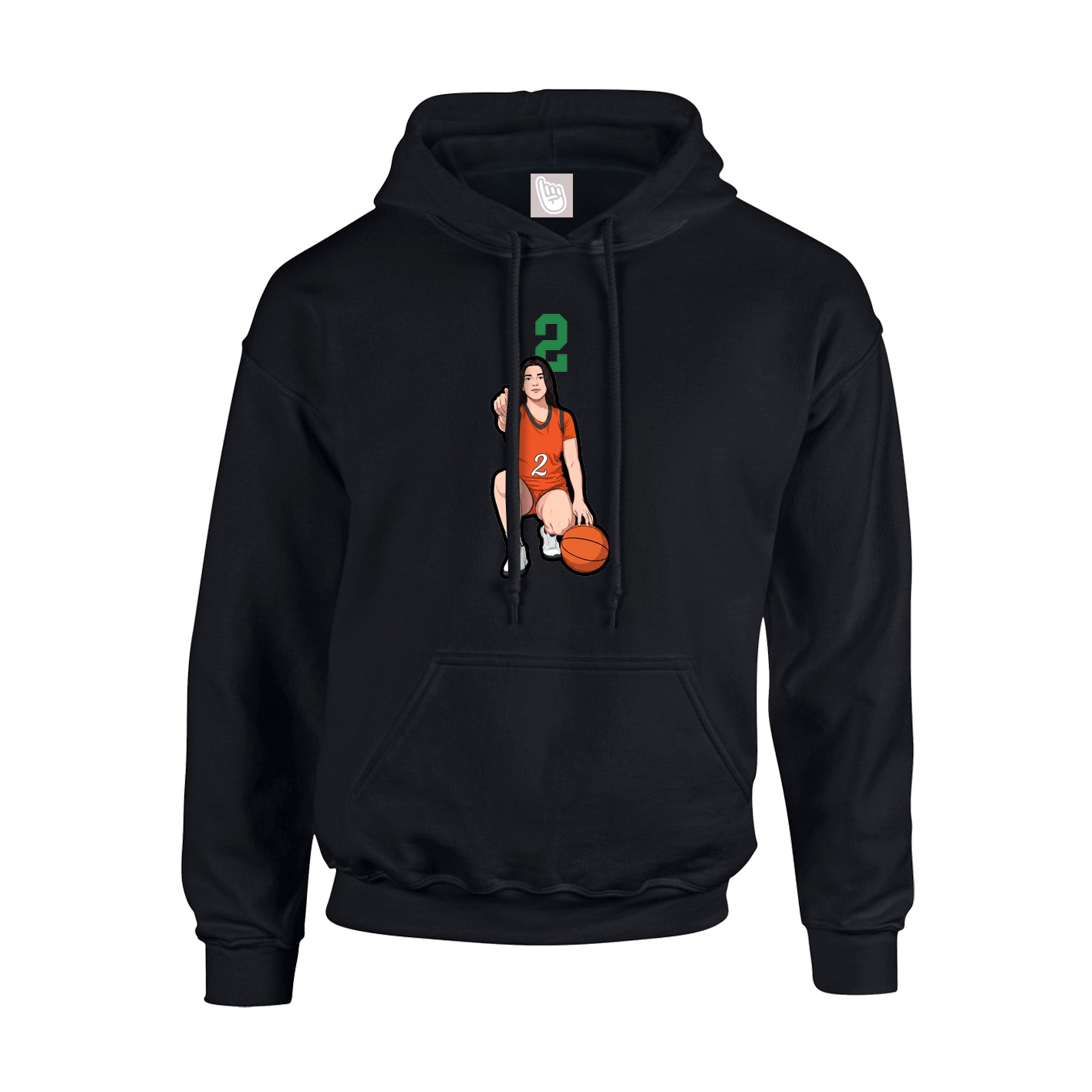 Youth Hoodie — Number Top in Black