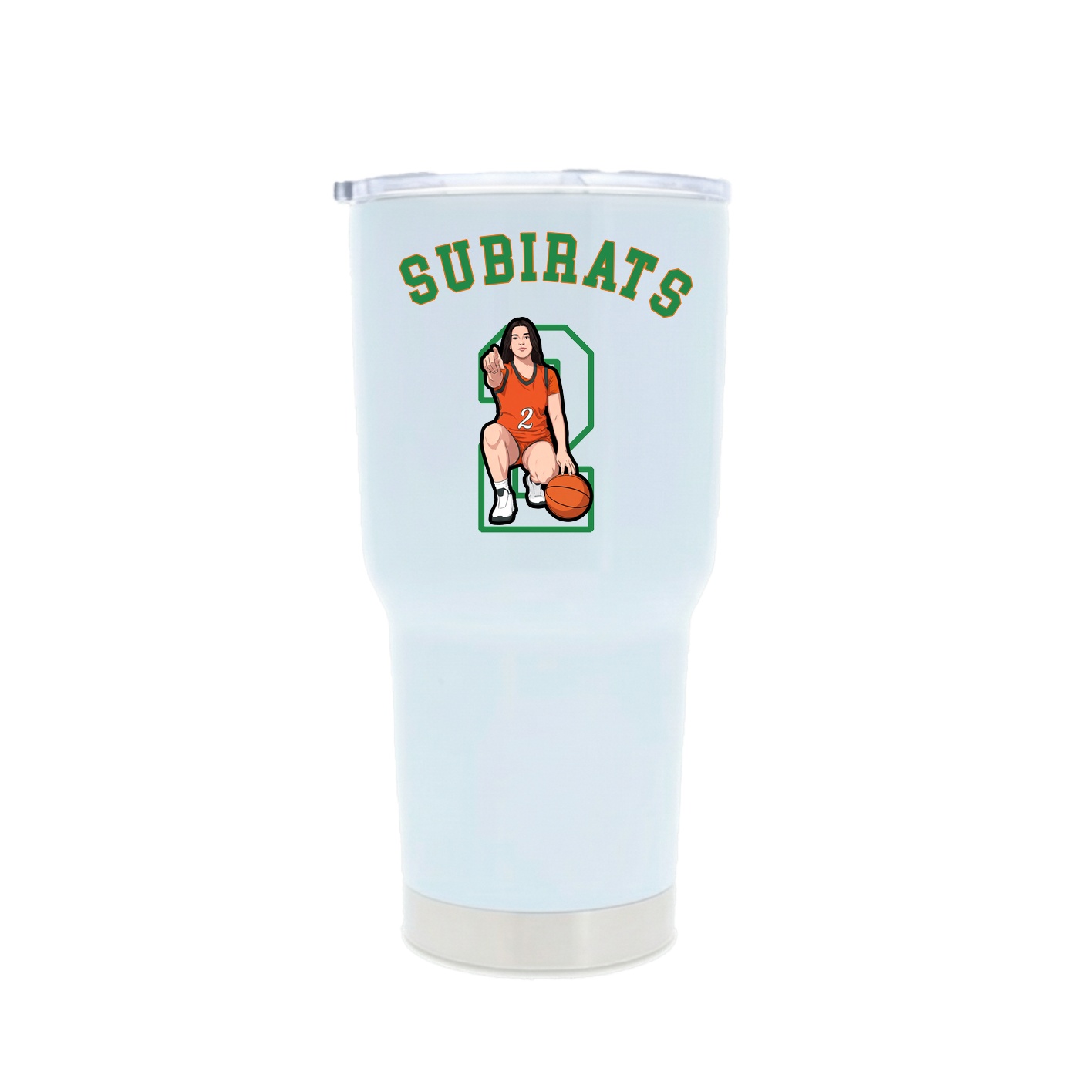 30oz Stainless Steel Tumbler — Shirsey Arch in White