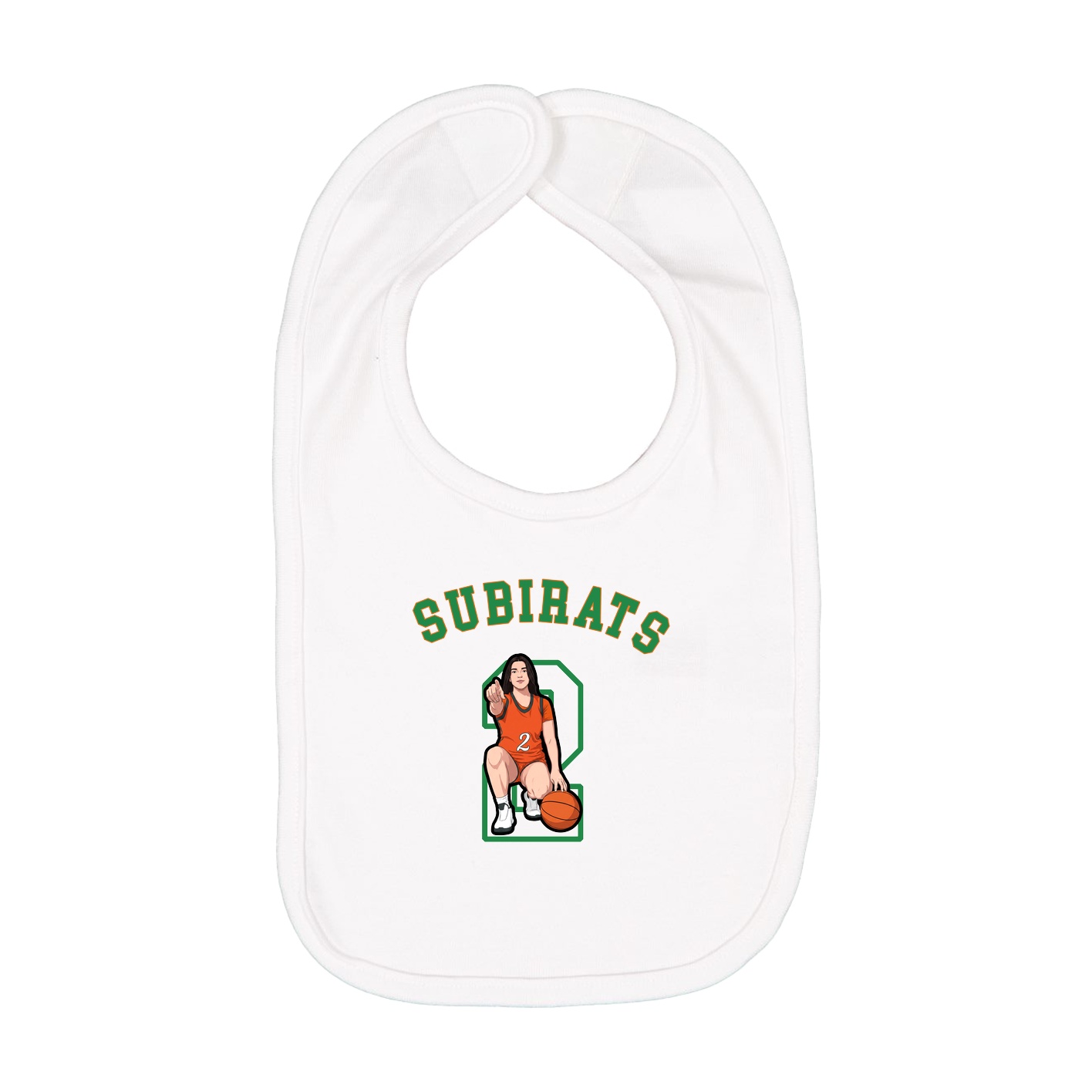 Infant Bib — Shirsey Arch in White