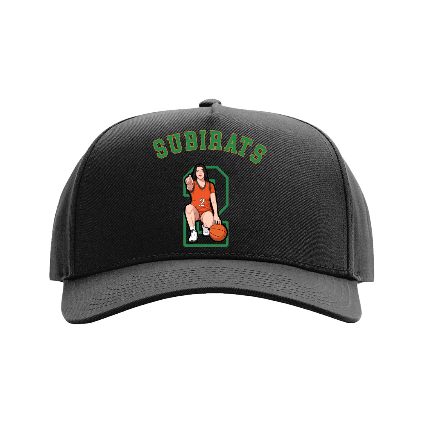 Full Fabric Five-Panel Champ Cap — Shirsey Arch in Black