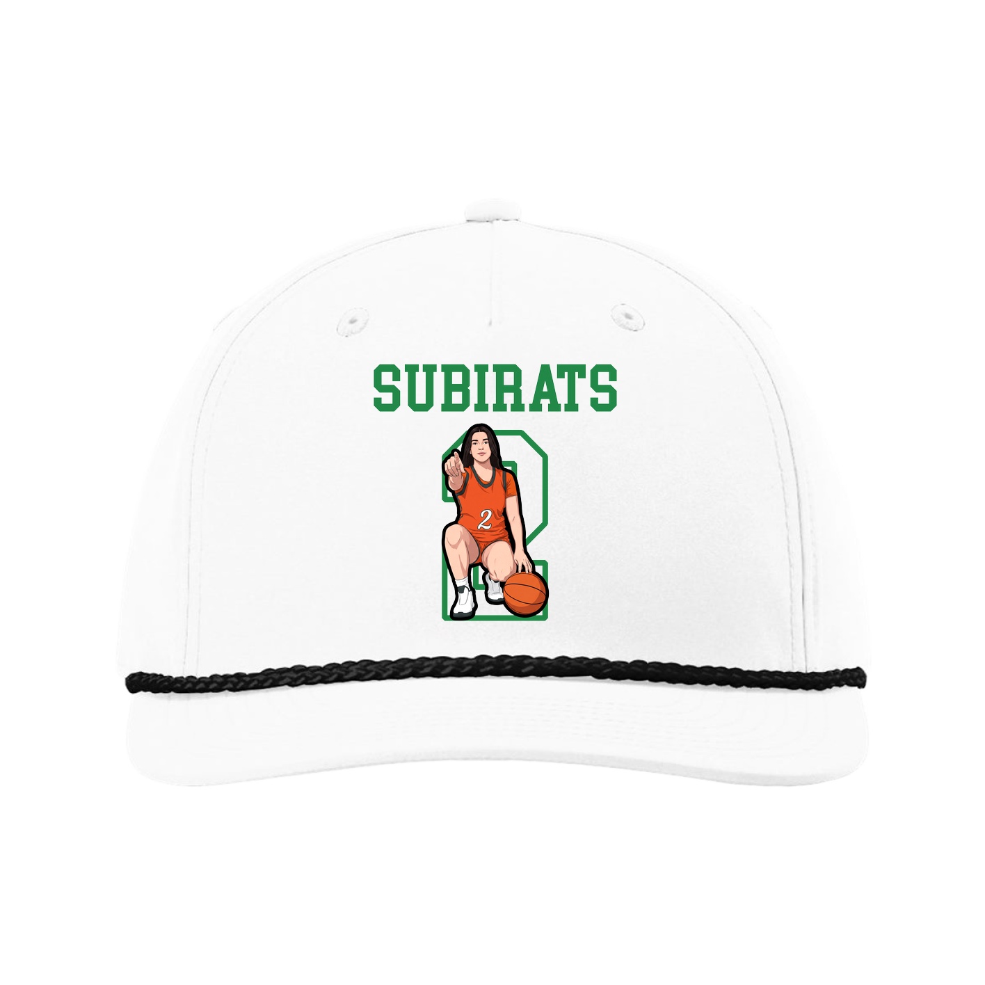 Five-Panel Classic Rope Cap — Shirsey in White