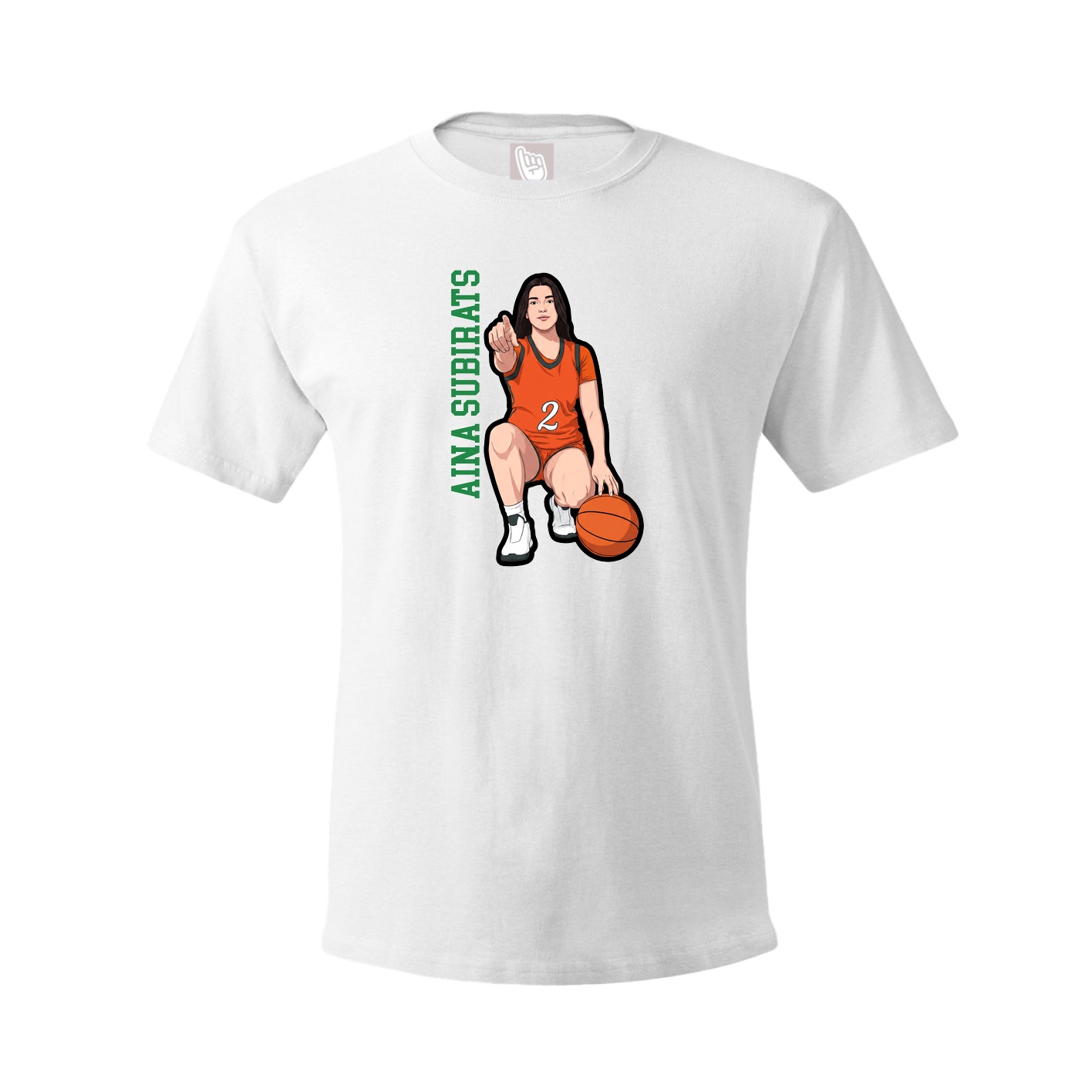 Youth Tee — Name Vertical in White