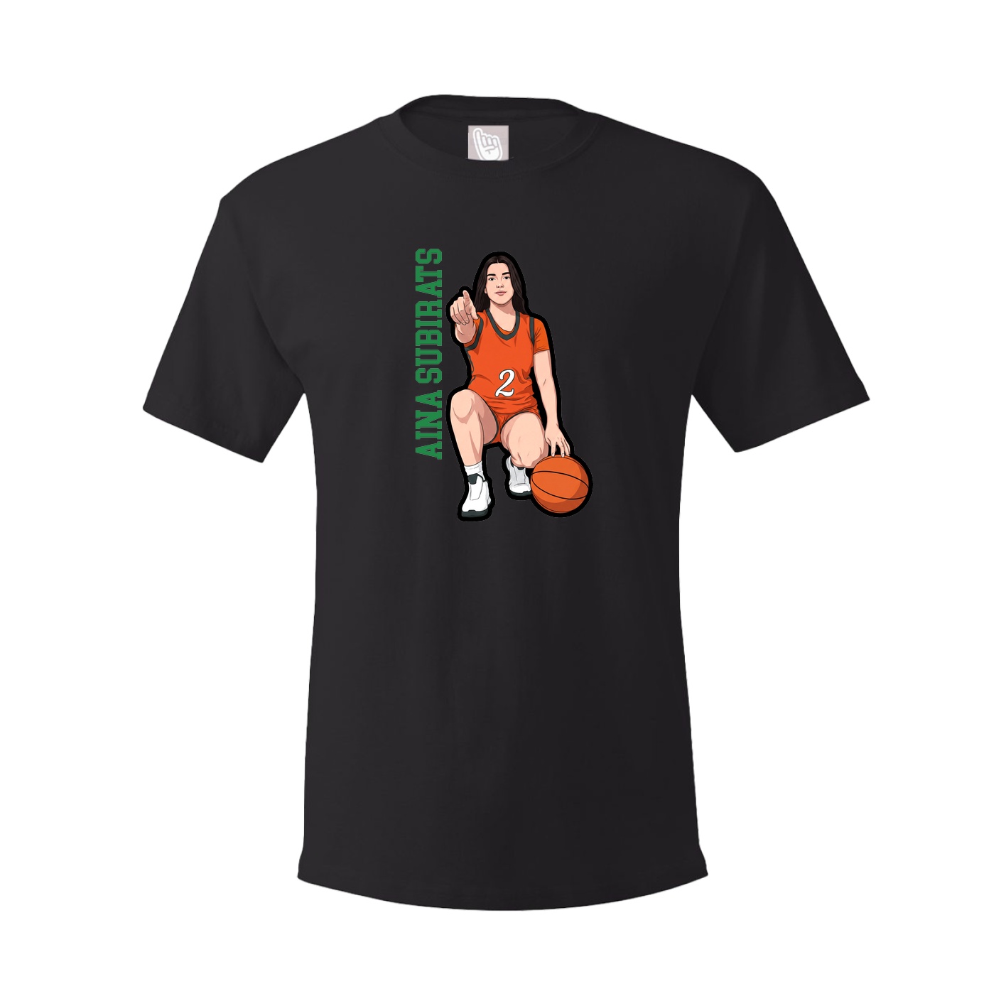 Youth Tee — Name Vertical in Black