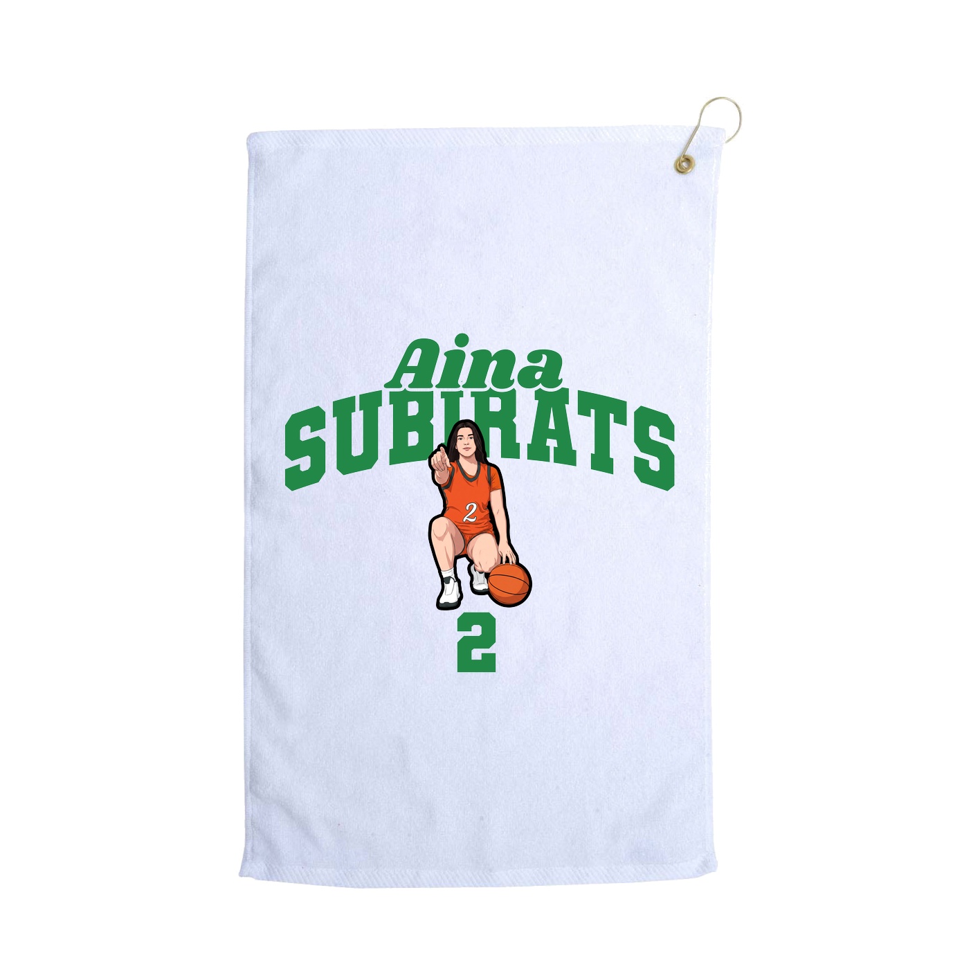 Golf Towel — Signature Arch in White