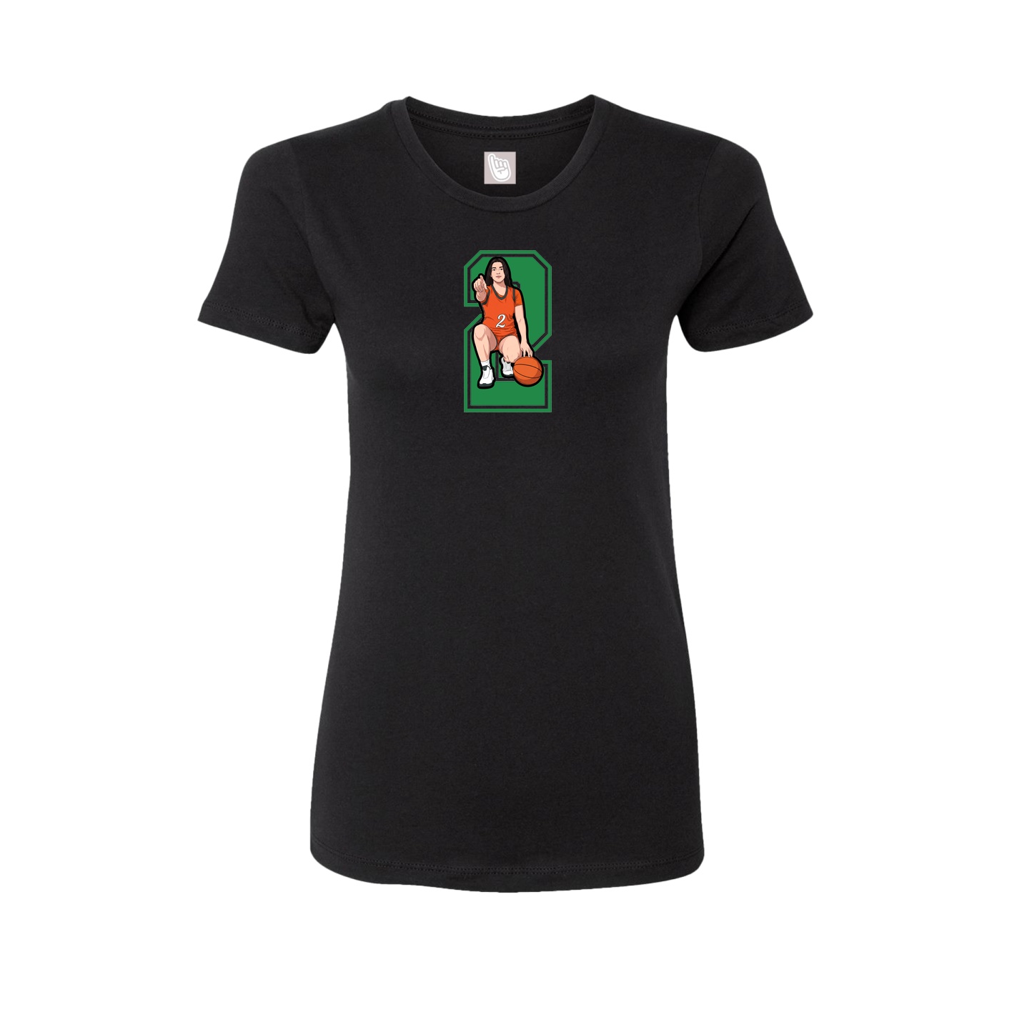 Womens Tee — Number in Black