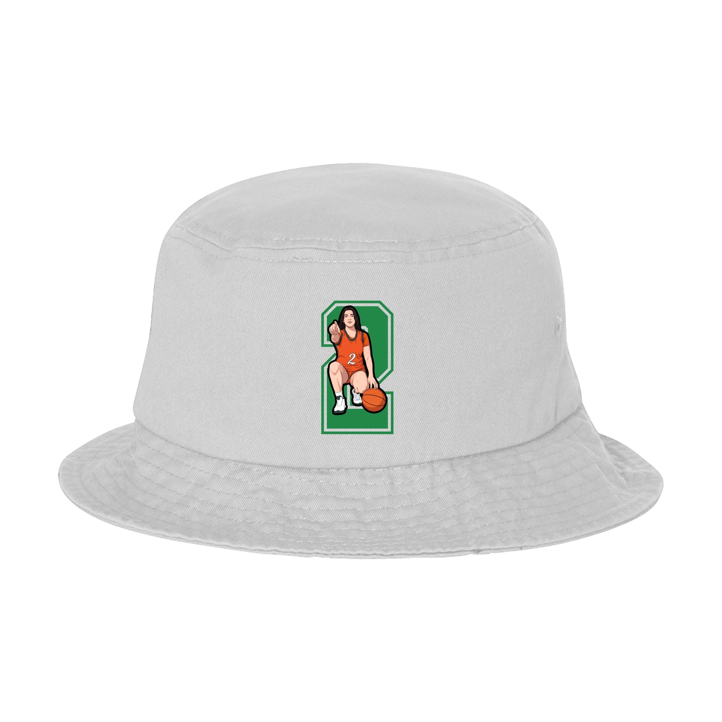 Bucket Cap — Number in White