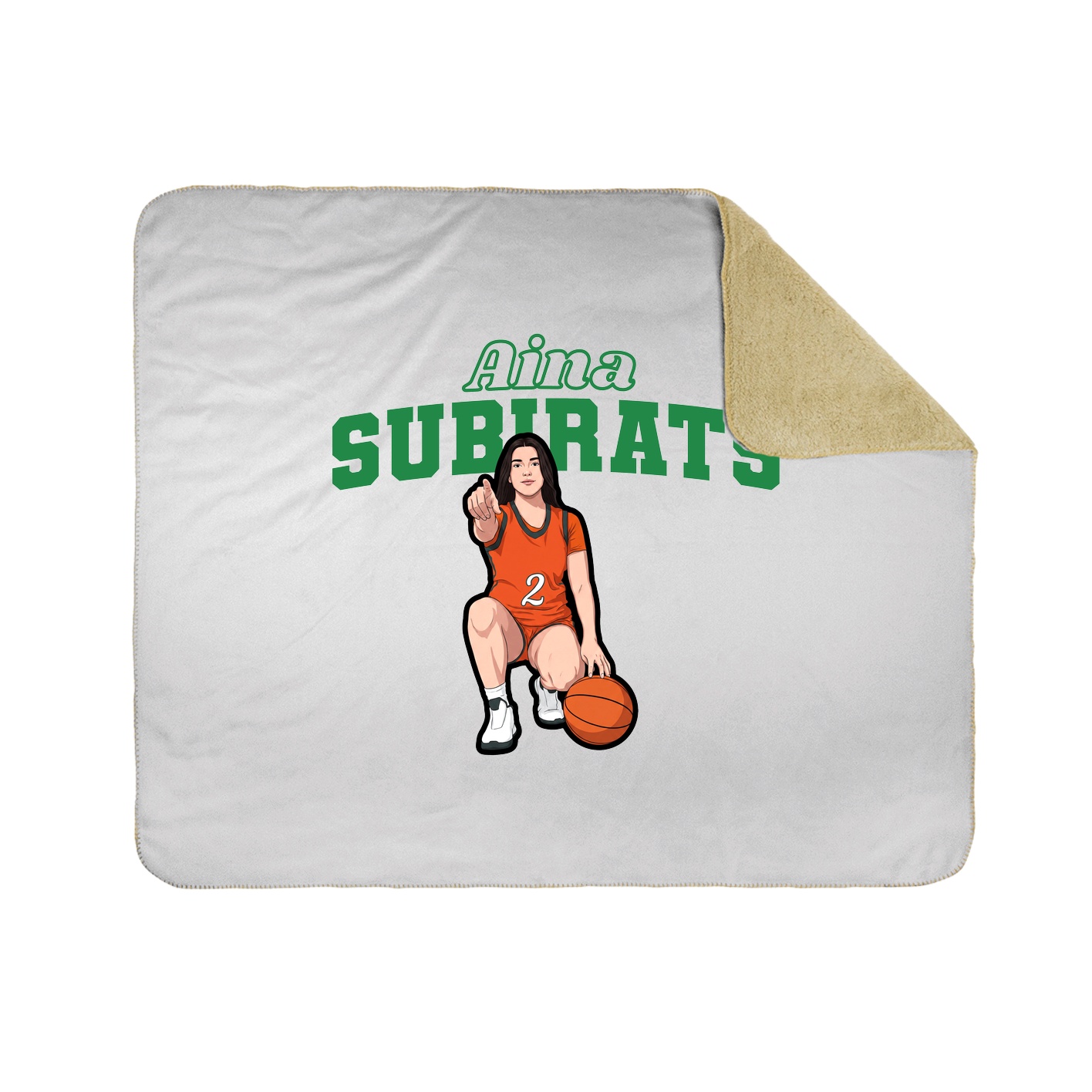 Throw Blanket — Name Arch in White