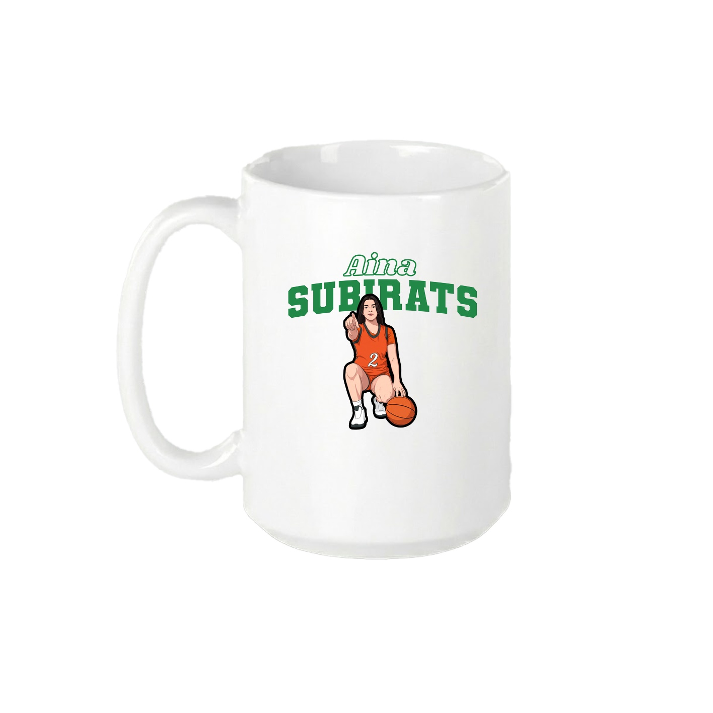 15oz Coffee Mug — Name Arch in White