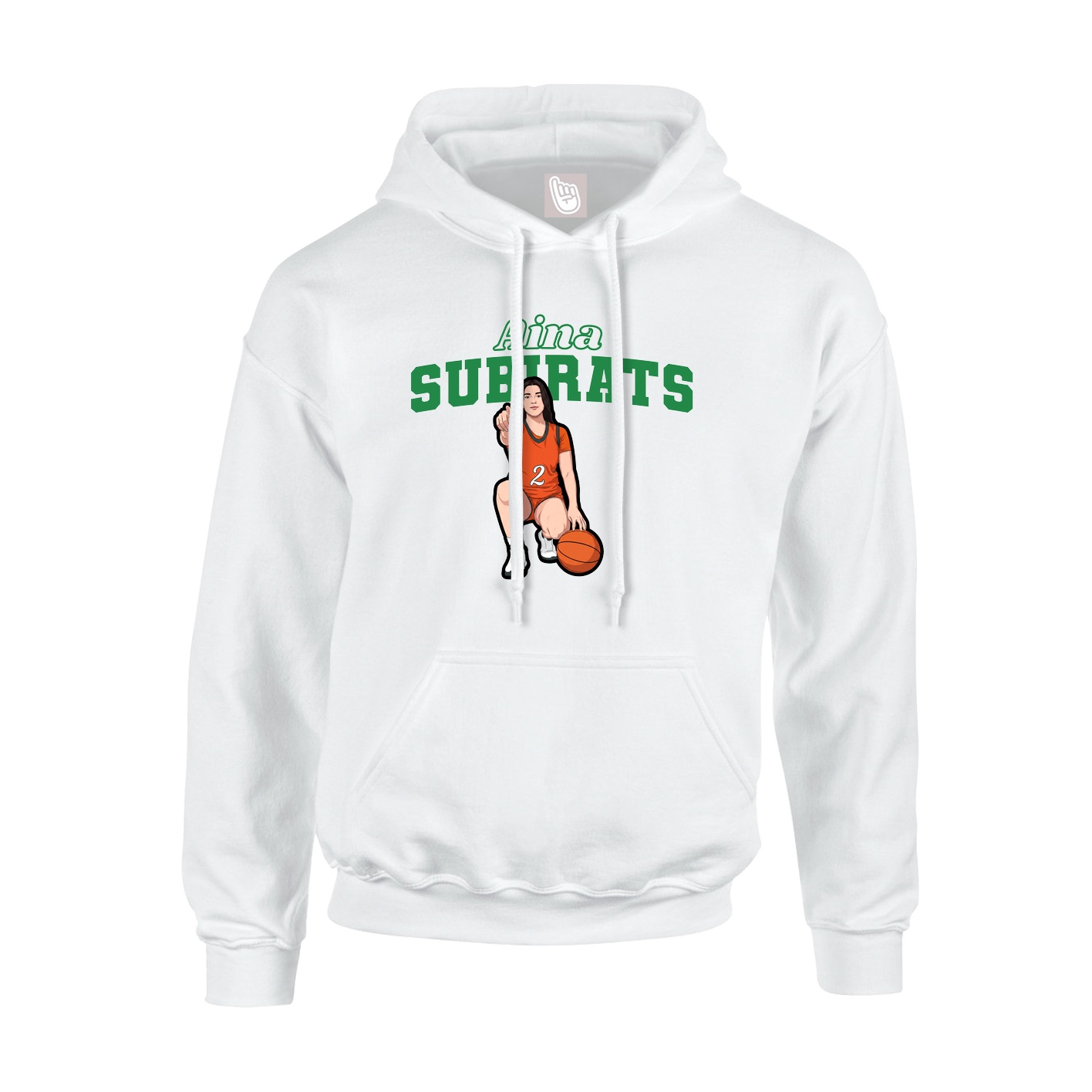 Hoodie — Name Arch in White