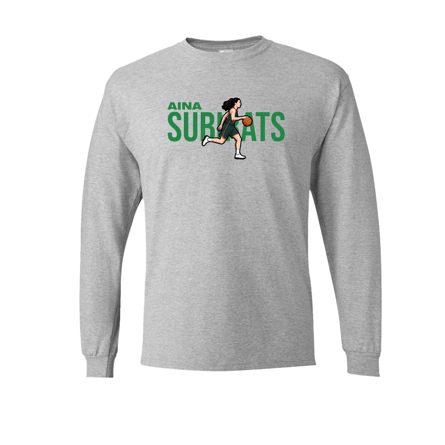 Long Sleeve Tee — Player Name in Grey