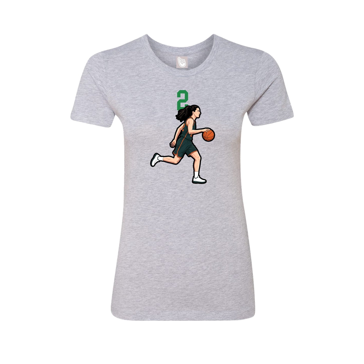 Womens Tee — Number Top in Grey
