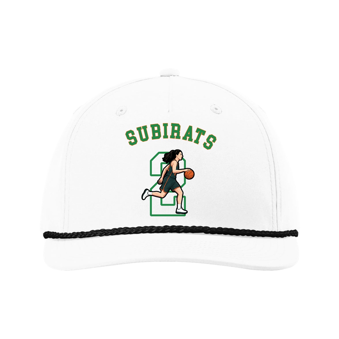 Five-Panel Classic Rope Cap — Shirsey Arch in White
