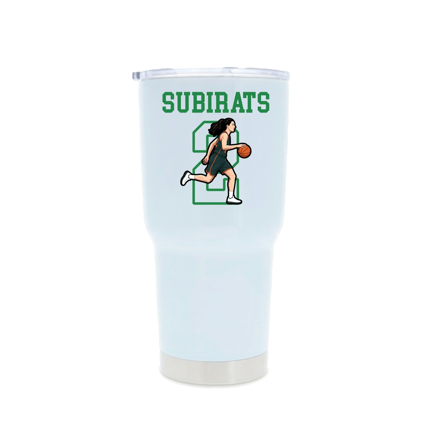 30oz Stainless Steel Tumbler — Shirsey in White