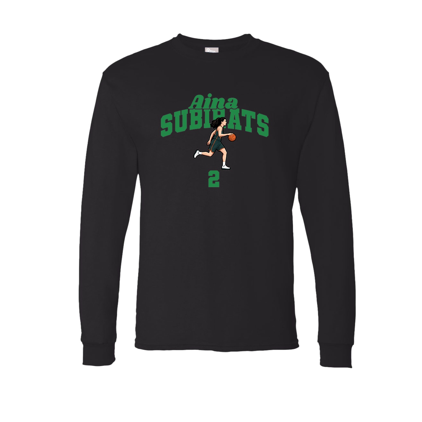 Long Sleeve Tee — Signature Arch in Black