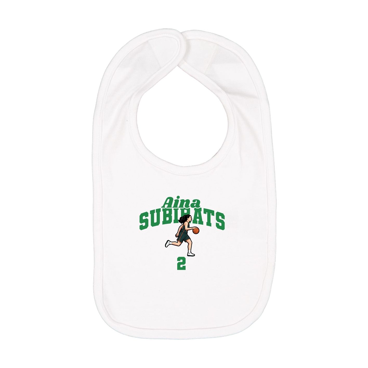 Infant Bib — Signature Arch in White