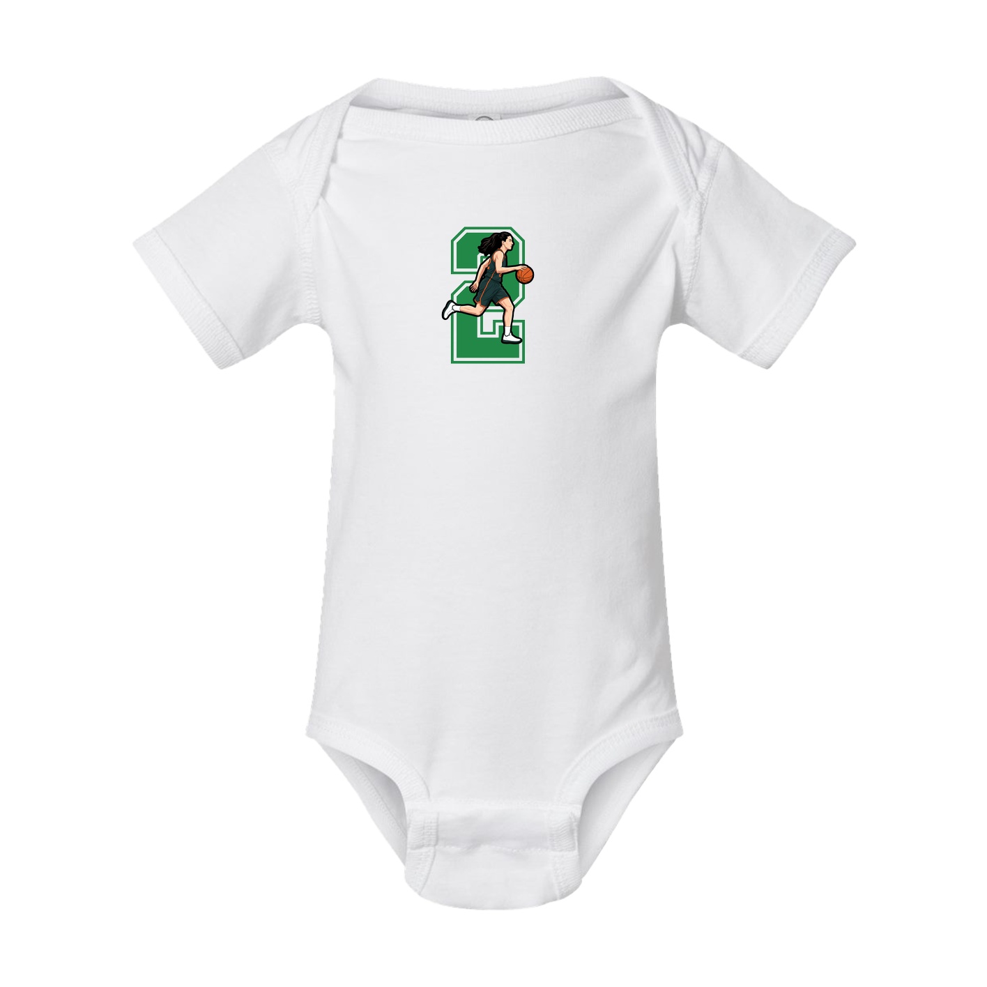 Baby Onesie — Number in White