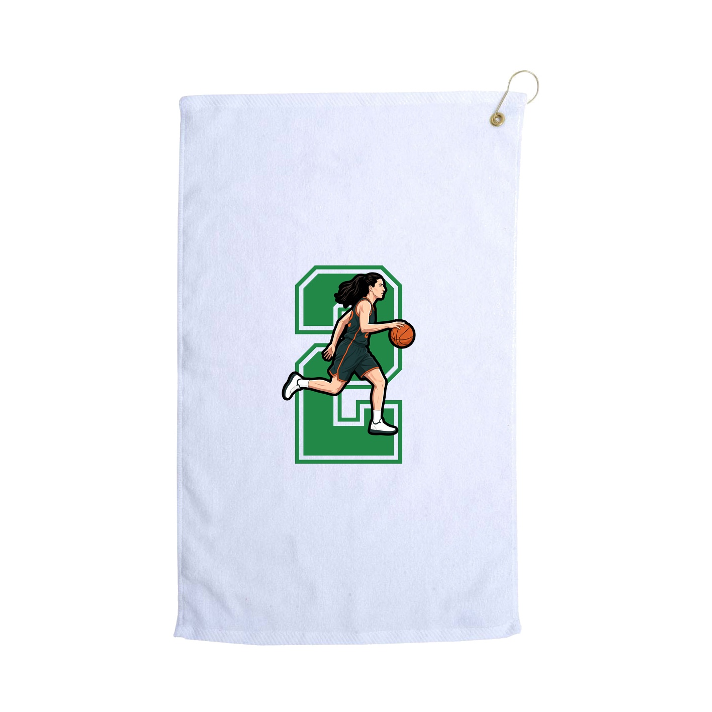 Golf Towel — Number in White