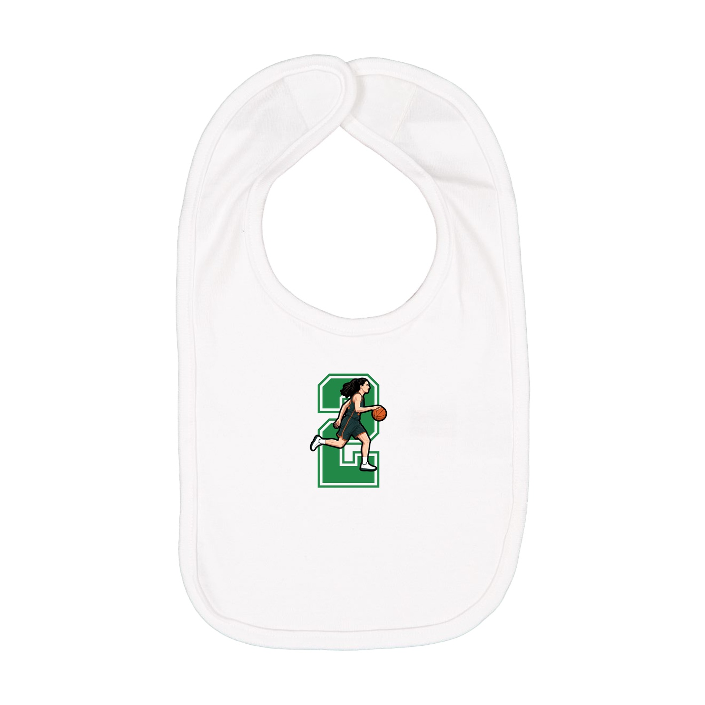 Infant Bib — Number in White