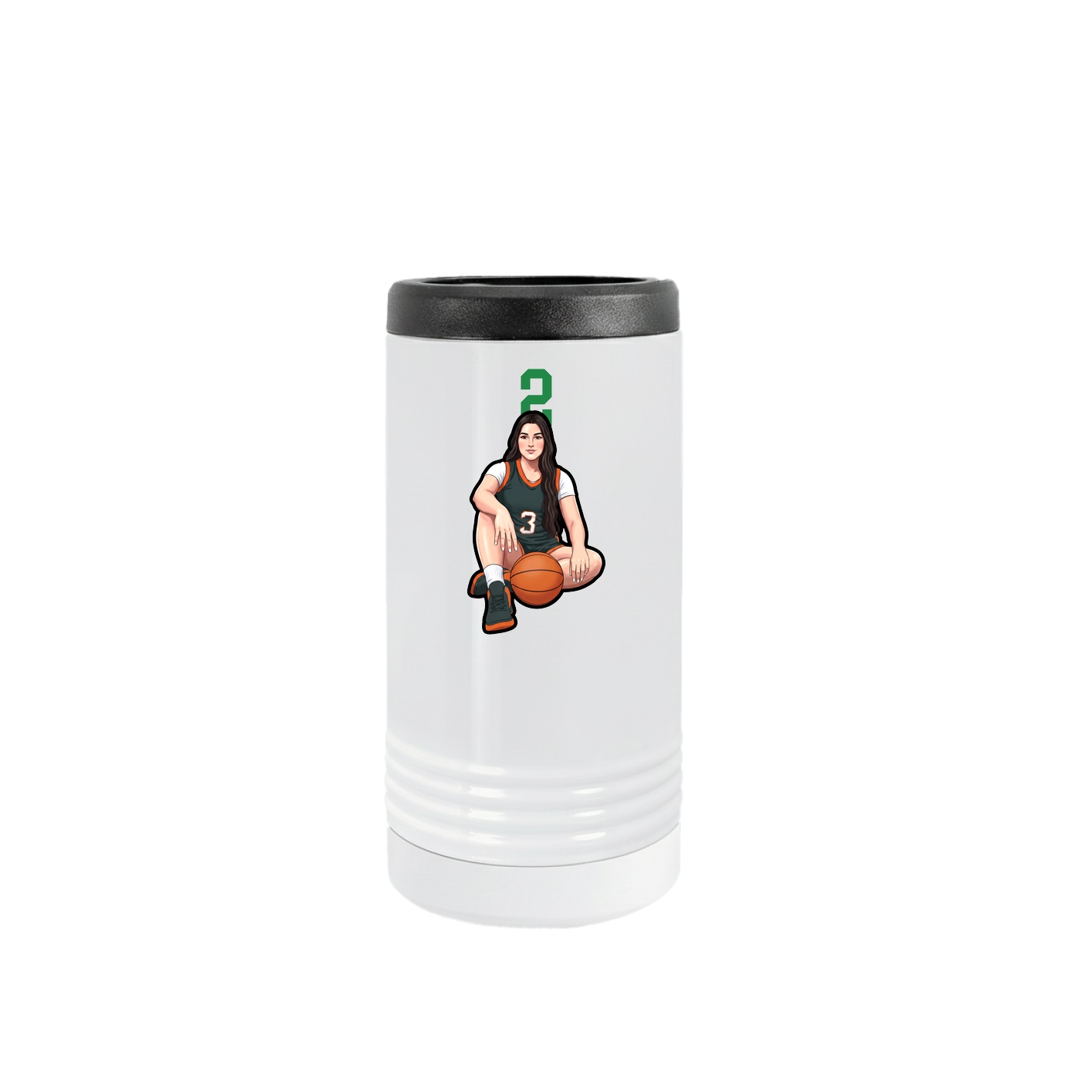 Slim Beverage Holder — Number Top in White