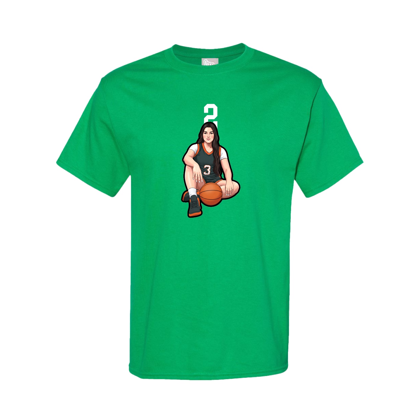 Youth Tee — Number Top in Green