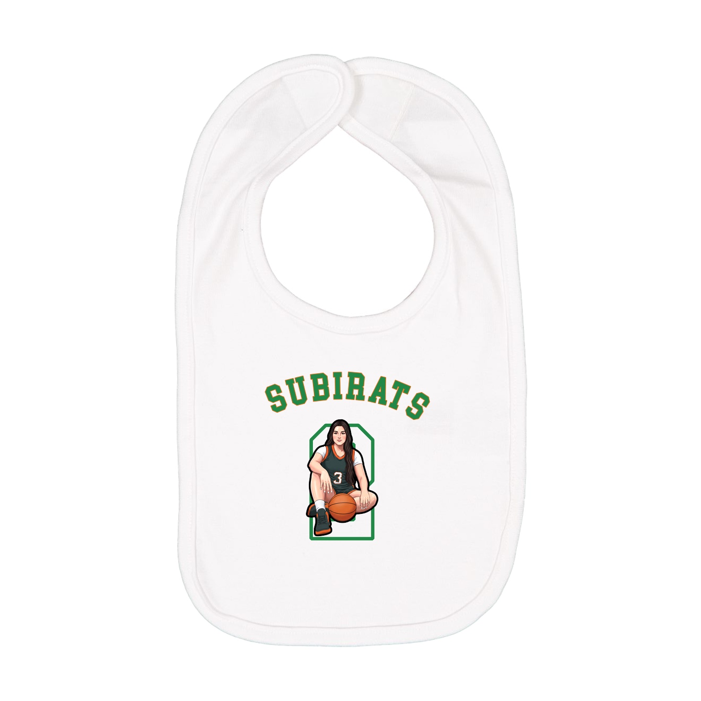 Infant Bib — Shirsey Arch in White