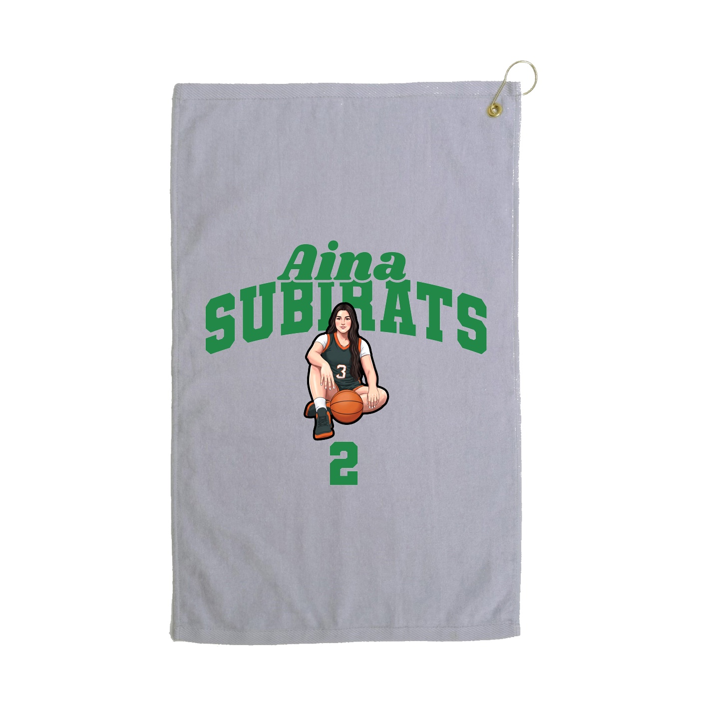 Golf Towel — Signature Arch in Grey