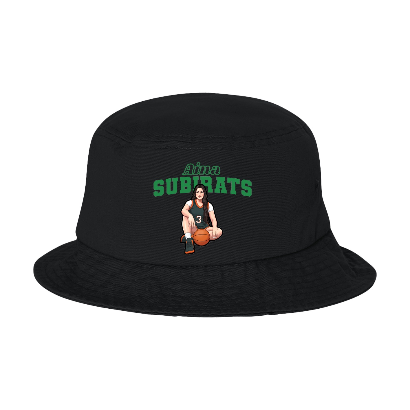 Bucket Cap — Name Arch in Black