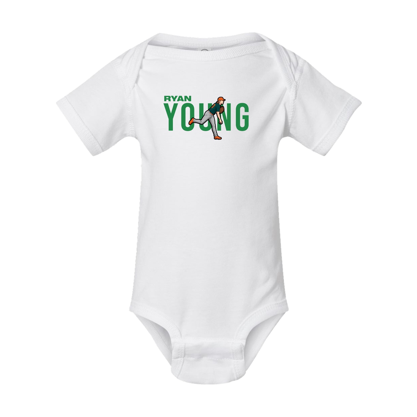 Baby Onesie — Player Name in White