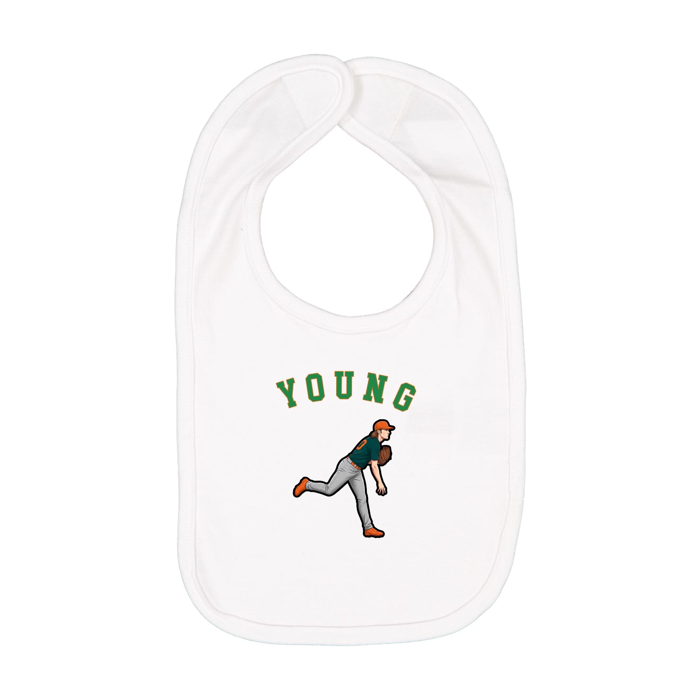 Infant Bib — Shirsey Arch in White