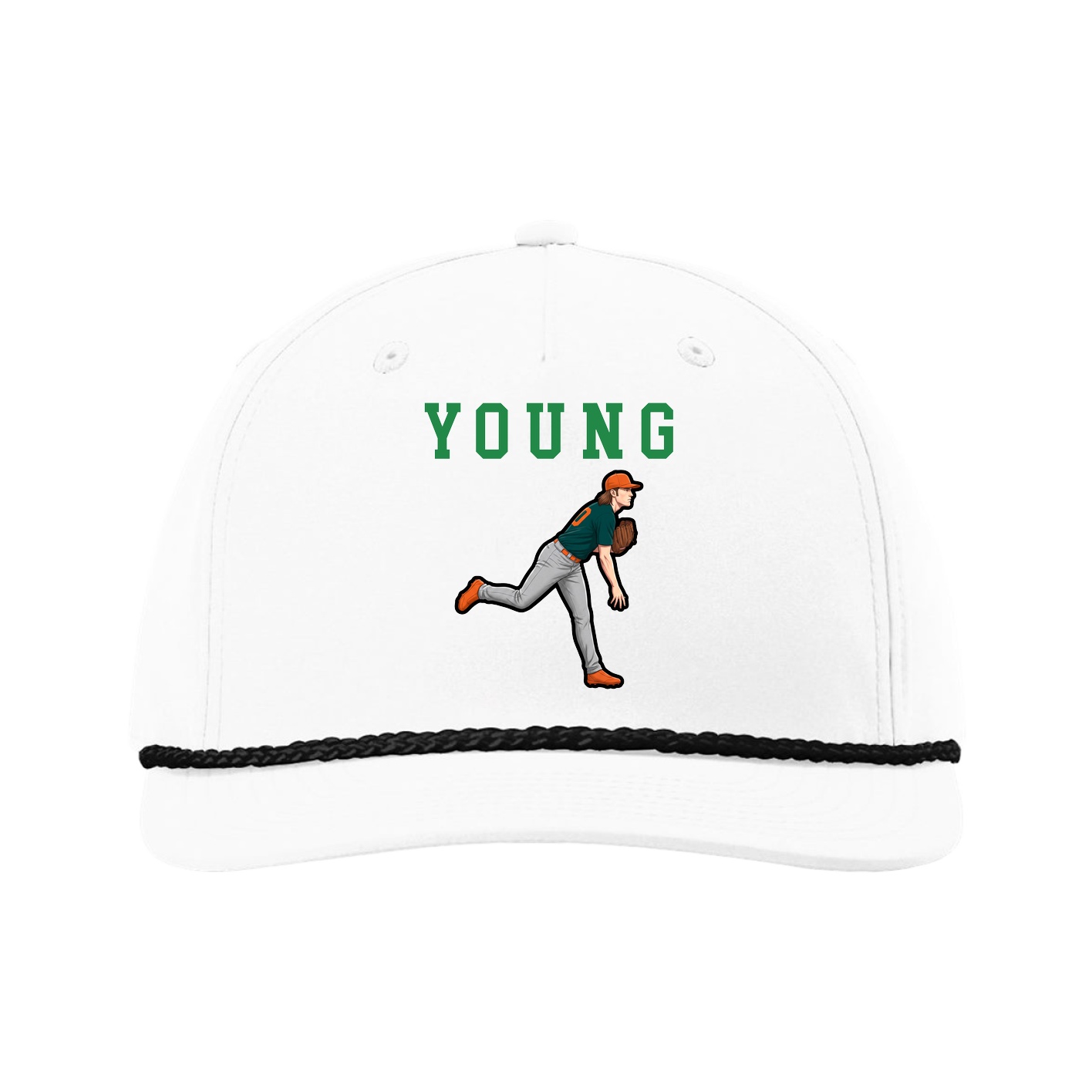 Five-Panel Classic Rope Cap — Shirsey in White