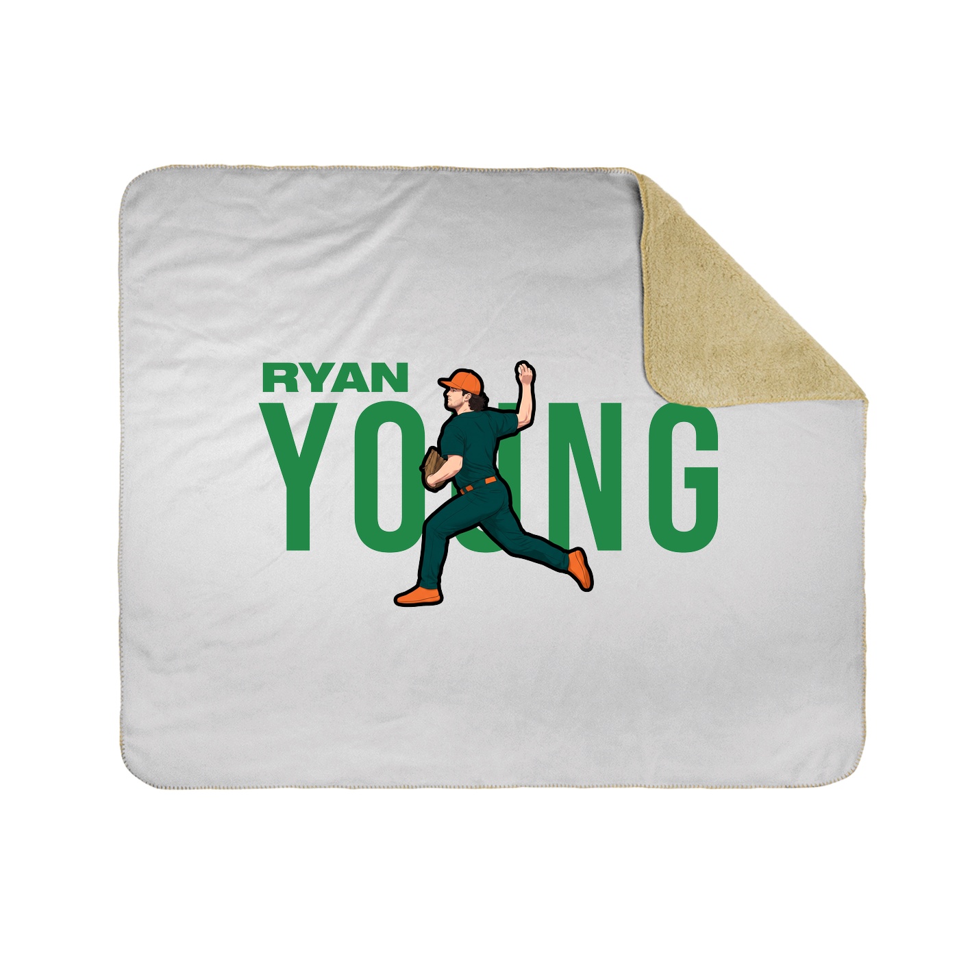 Throw Blanket — Player Name in White