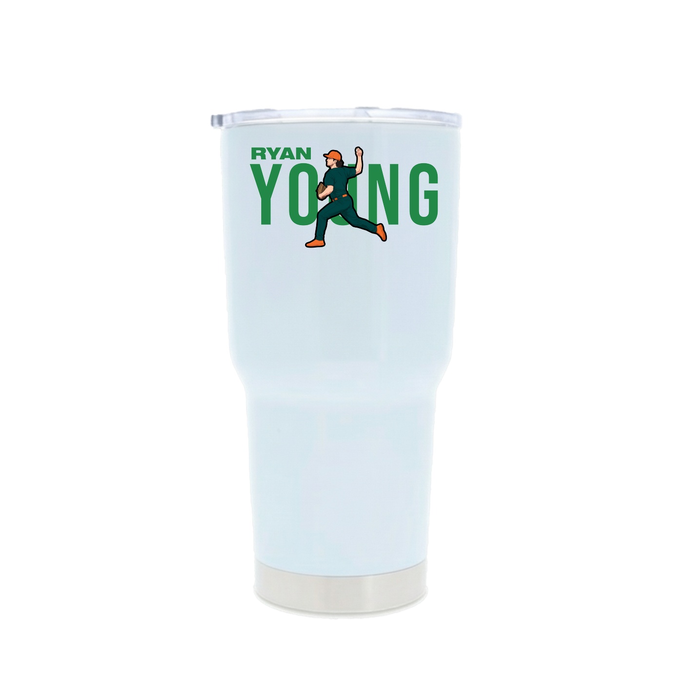 30oz Stainless Steel Tumbler — Player Name in White