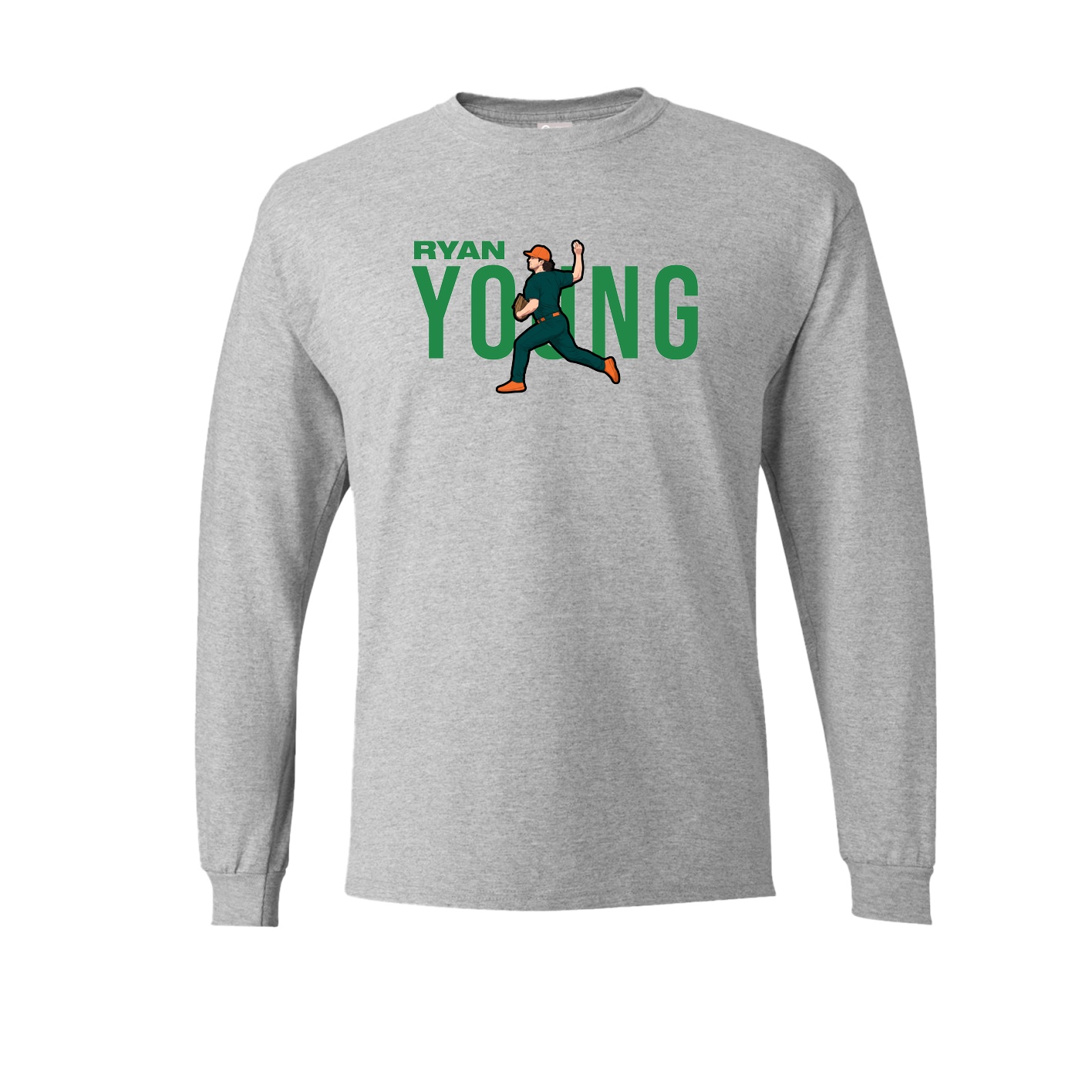 Long Sleeve Tee — Player Name in Grey