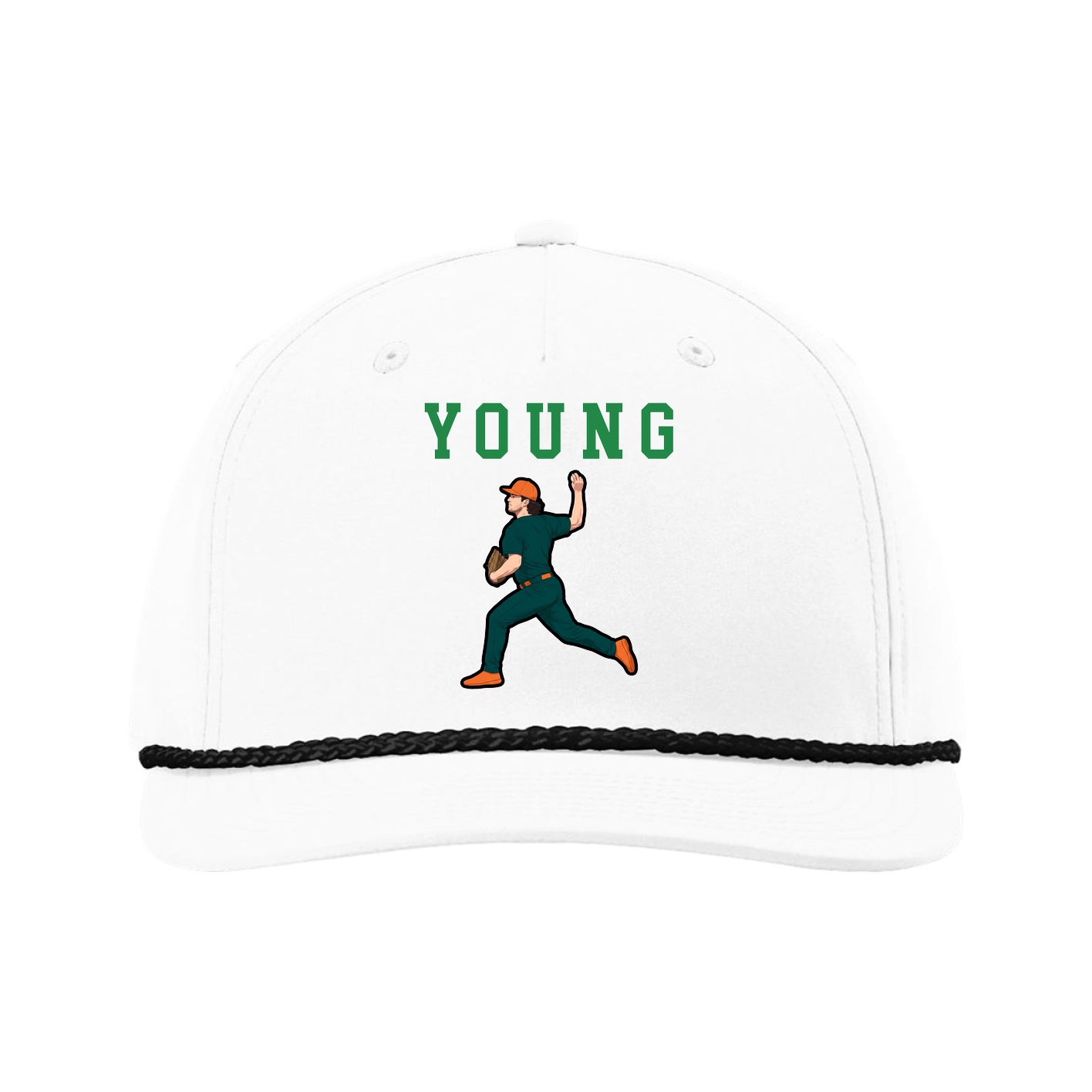 Five-Panel Classic Rope Cap — Shirsey in White