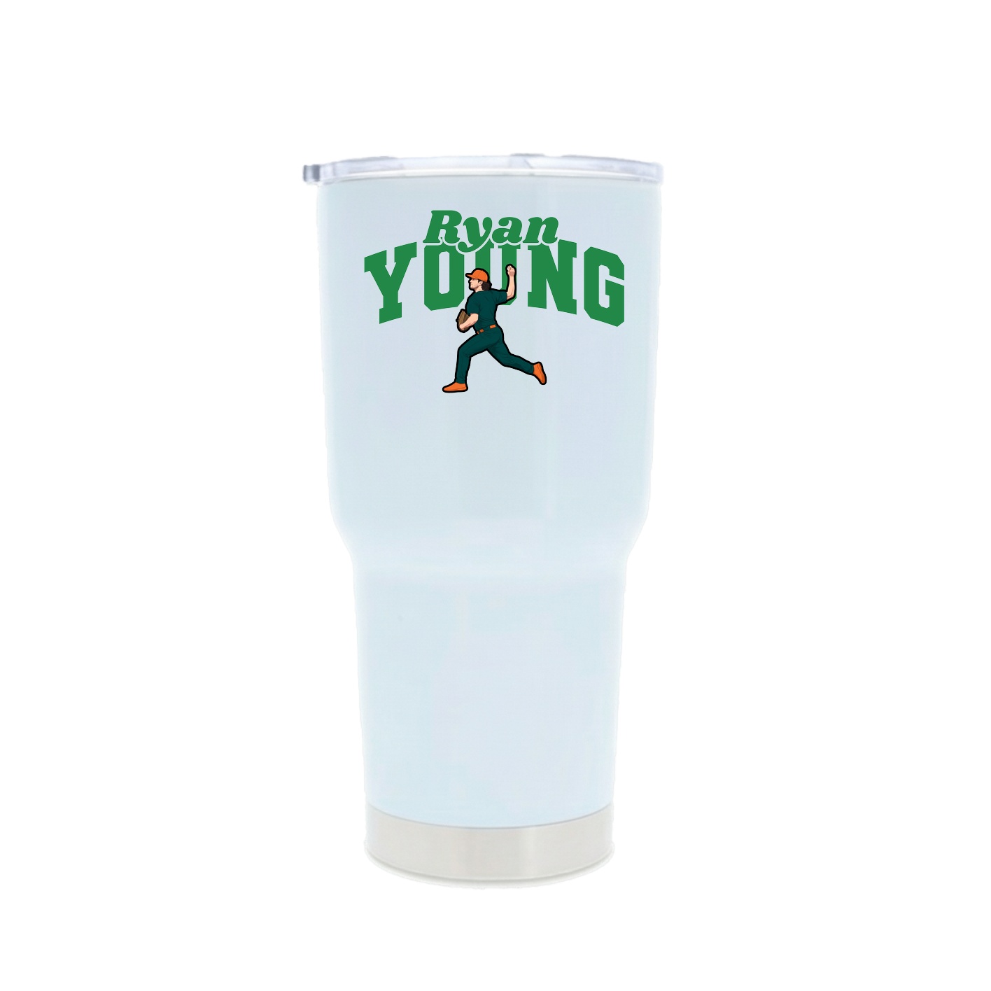 30oz Stainless Steel Tumbler — Signature Arch in White