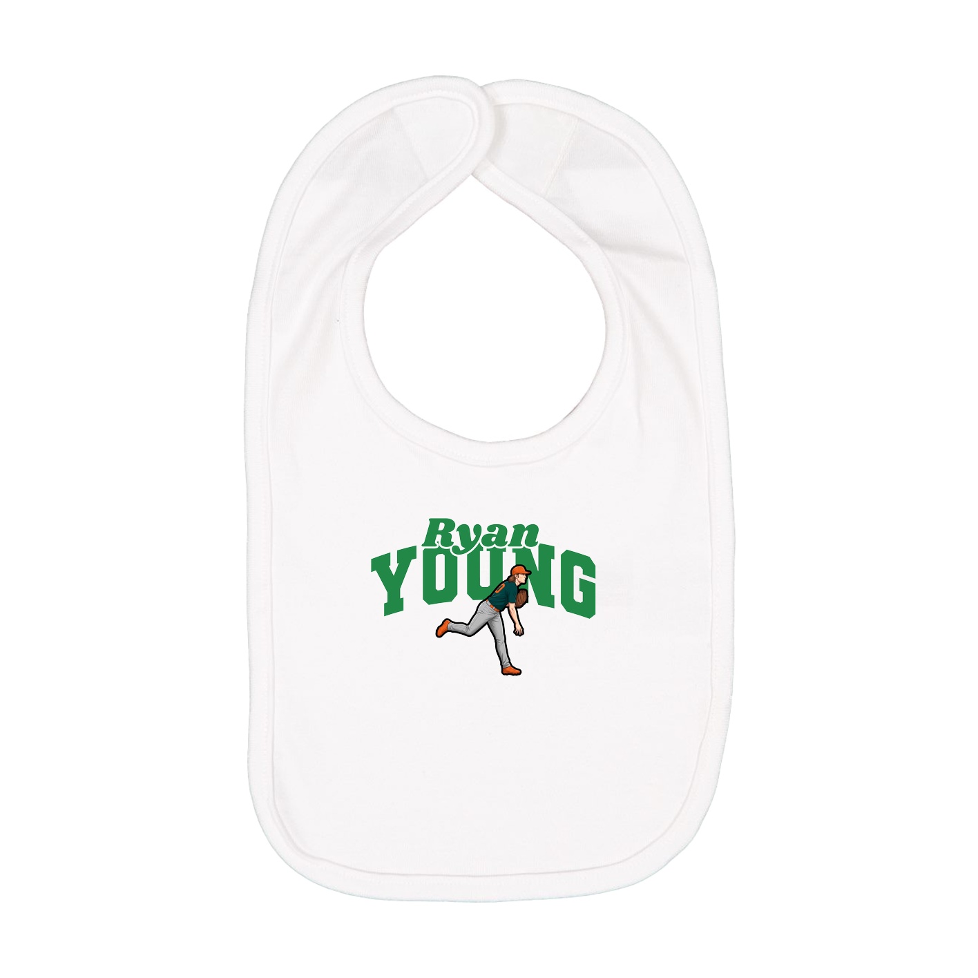 Infant Bib — Signature Arch in White