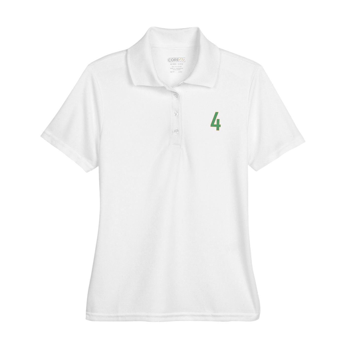 Womens Performance Polo — Front Shirsy in White