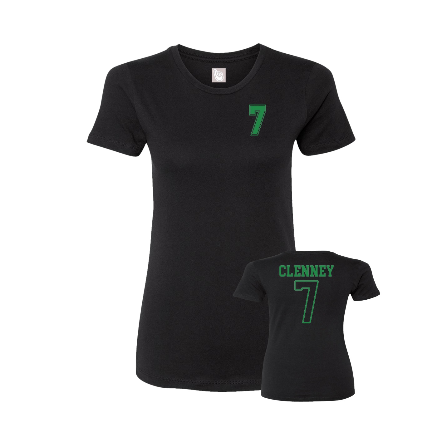 Fitted Women's Tee — Chest Back in Black