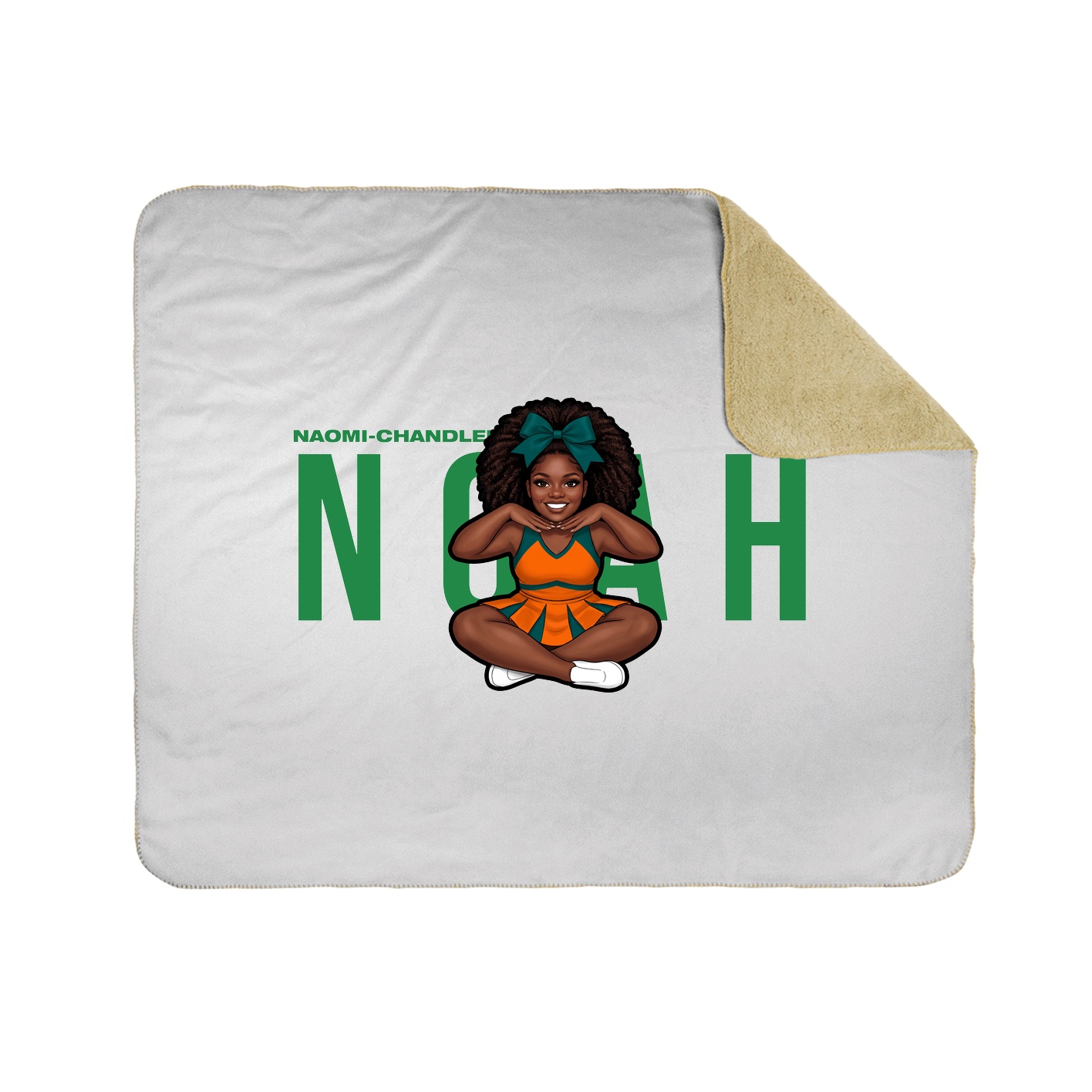 Throw Blanket — Player Name in White
