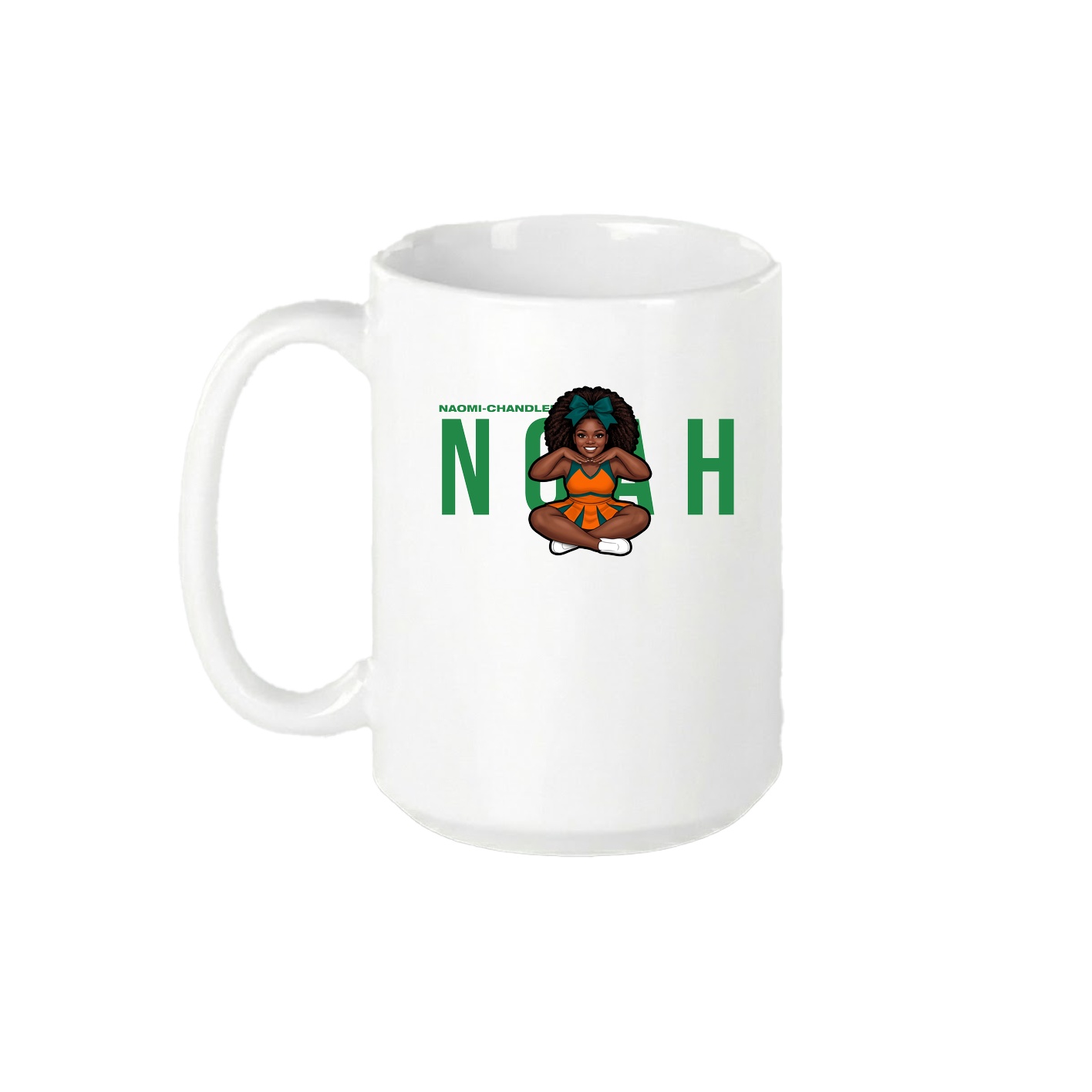 15oz Coffee Mug — Player Name in White
