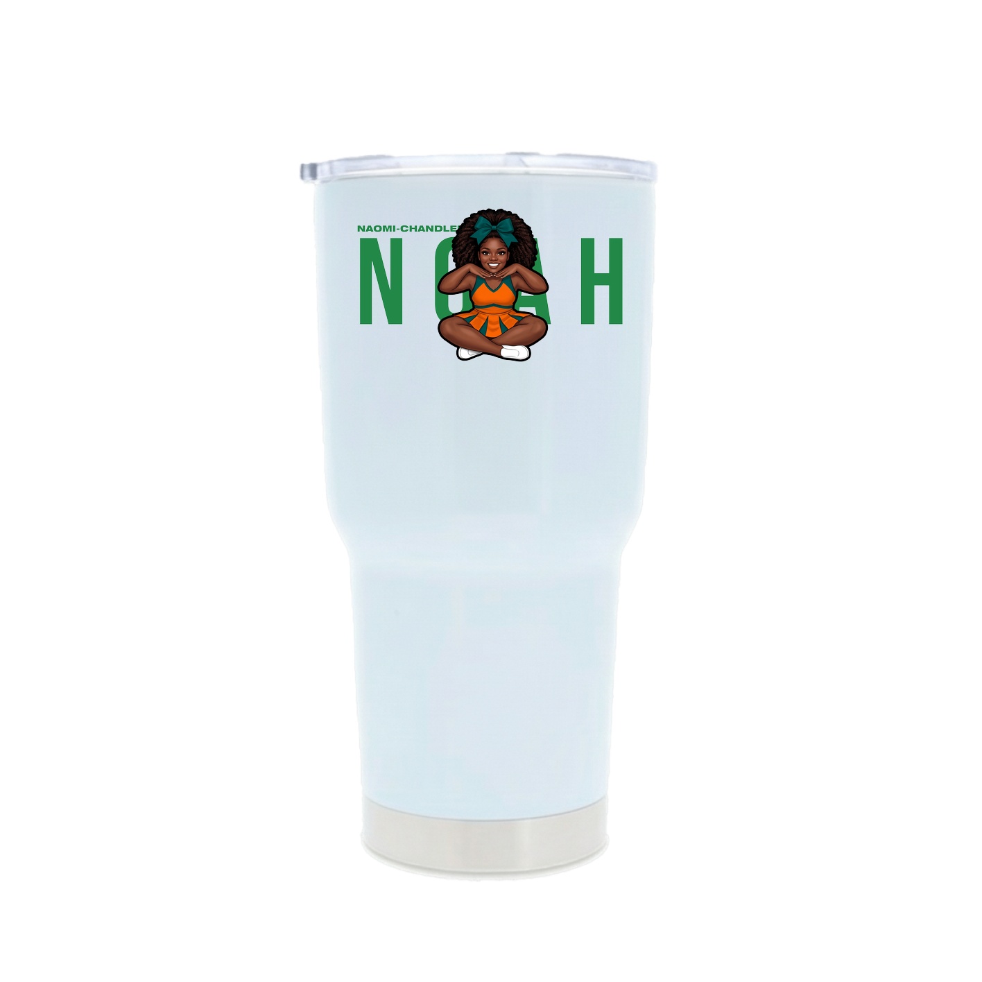 30oz Stainless Steel Tumbler — Player Name in White