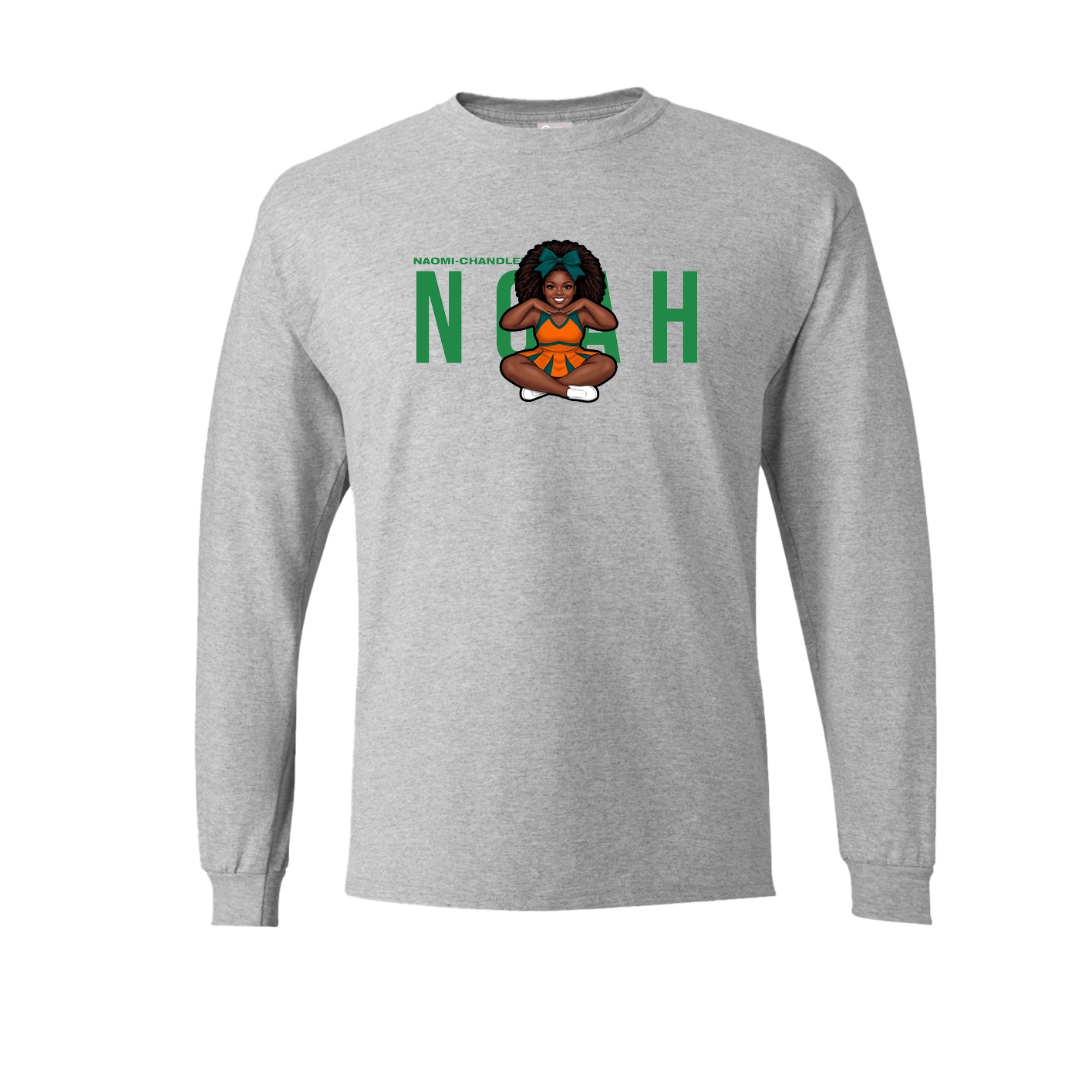 Long Sleeve Tee — Player Name in Grey