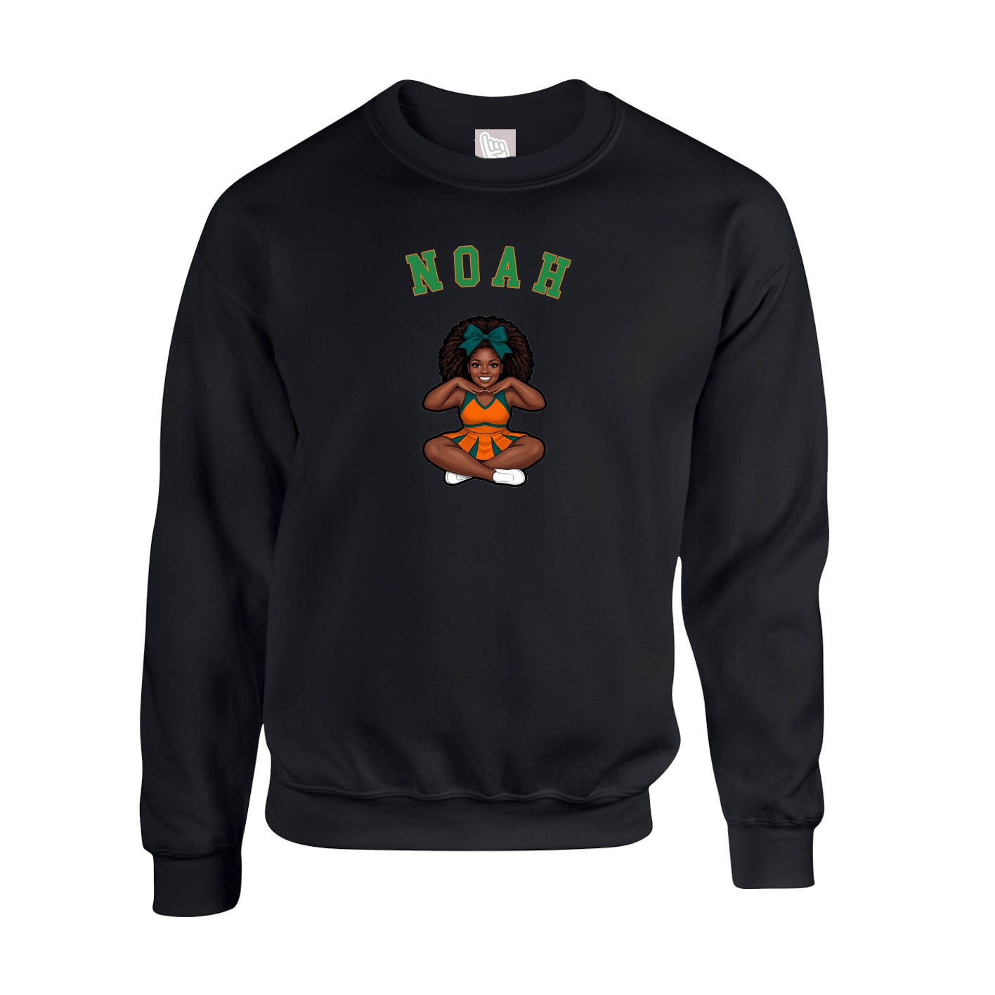 Fleece Crew — Shirsey Arch in Black