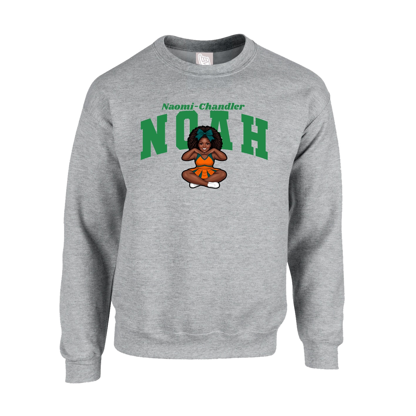 Fleece Crew — Signature Arch in Grey