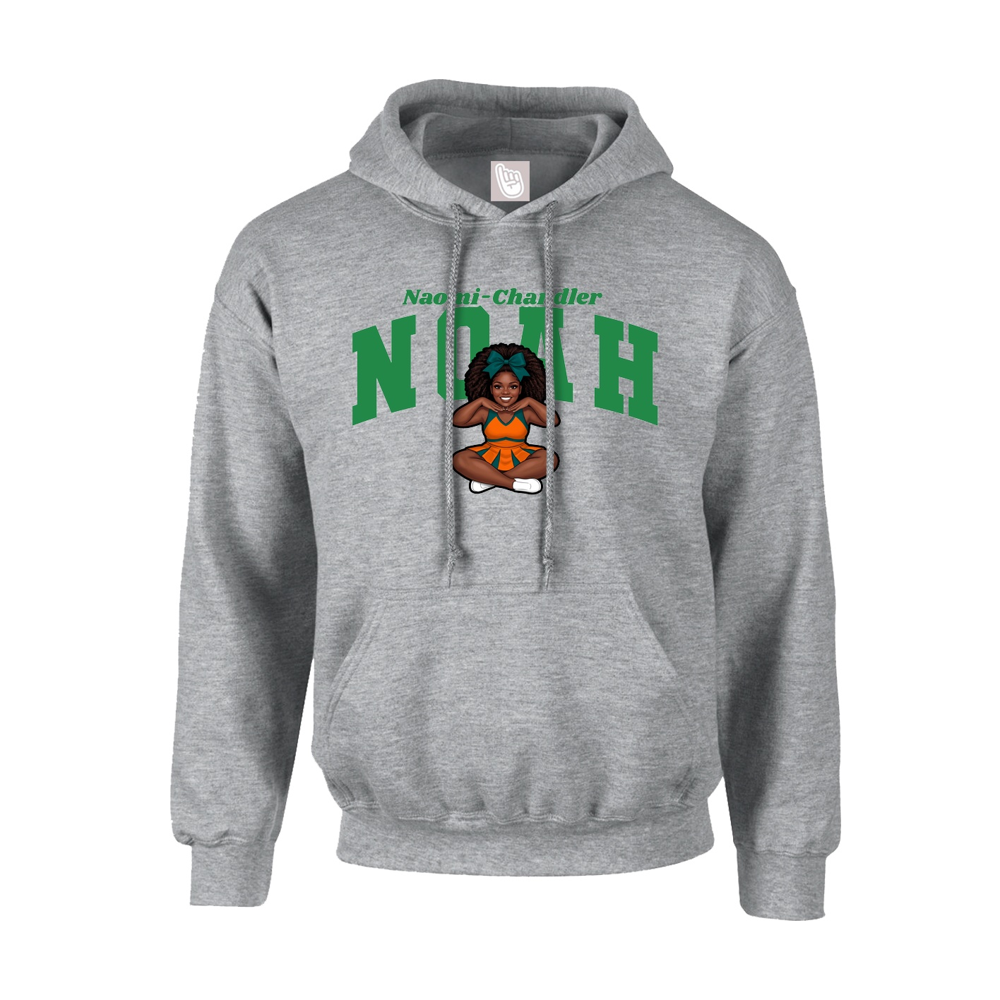 Youth Hoodie — Signature Arch in Grey