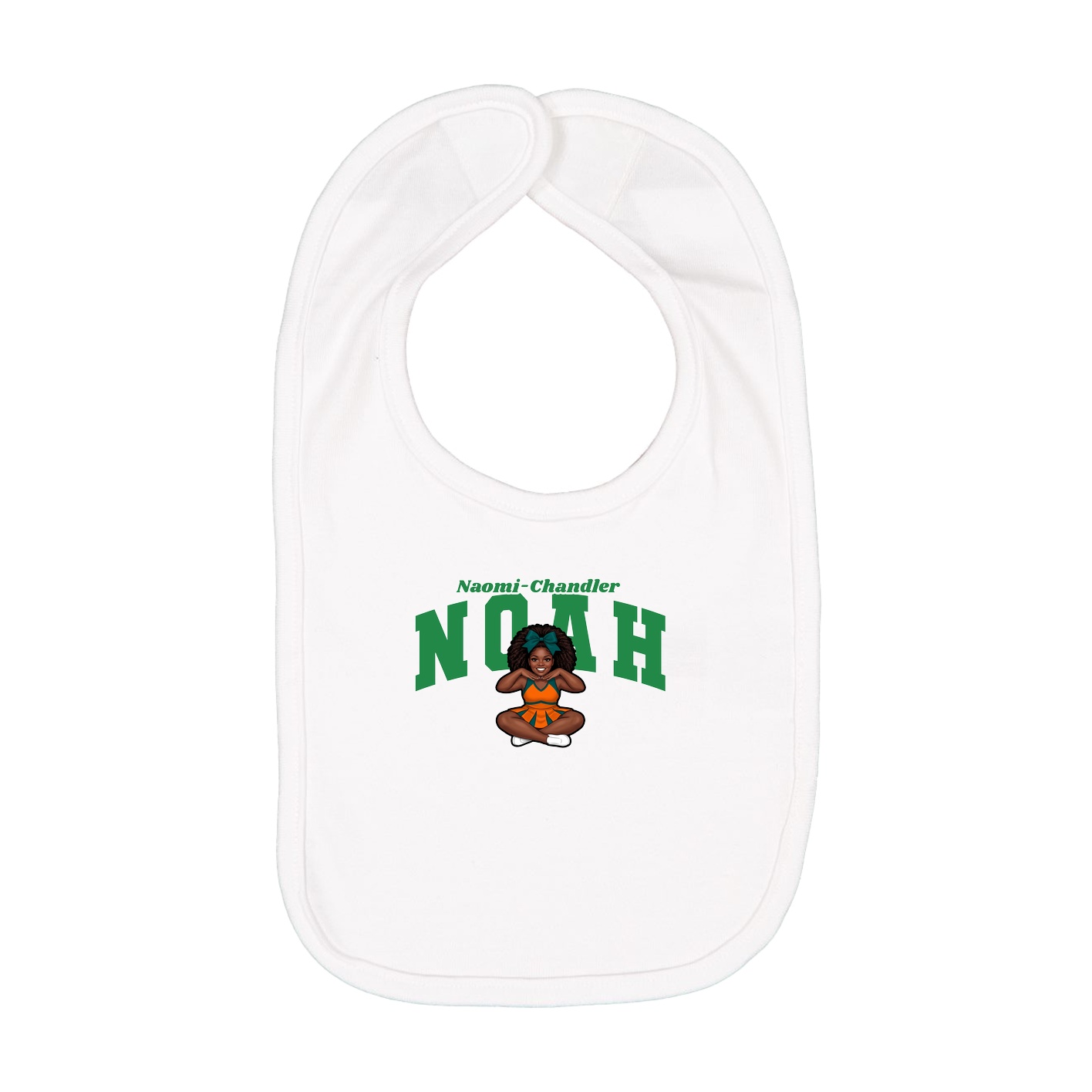 Infant Bib — Signature Arch in White