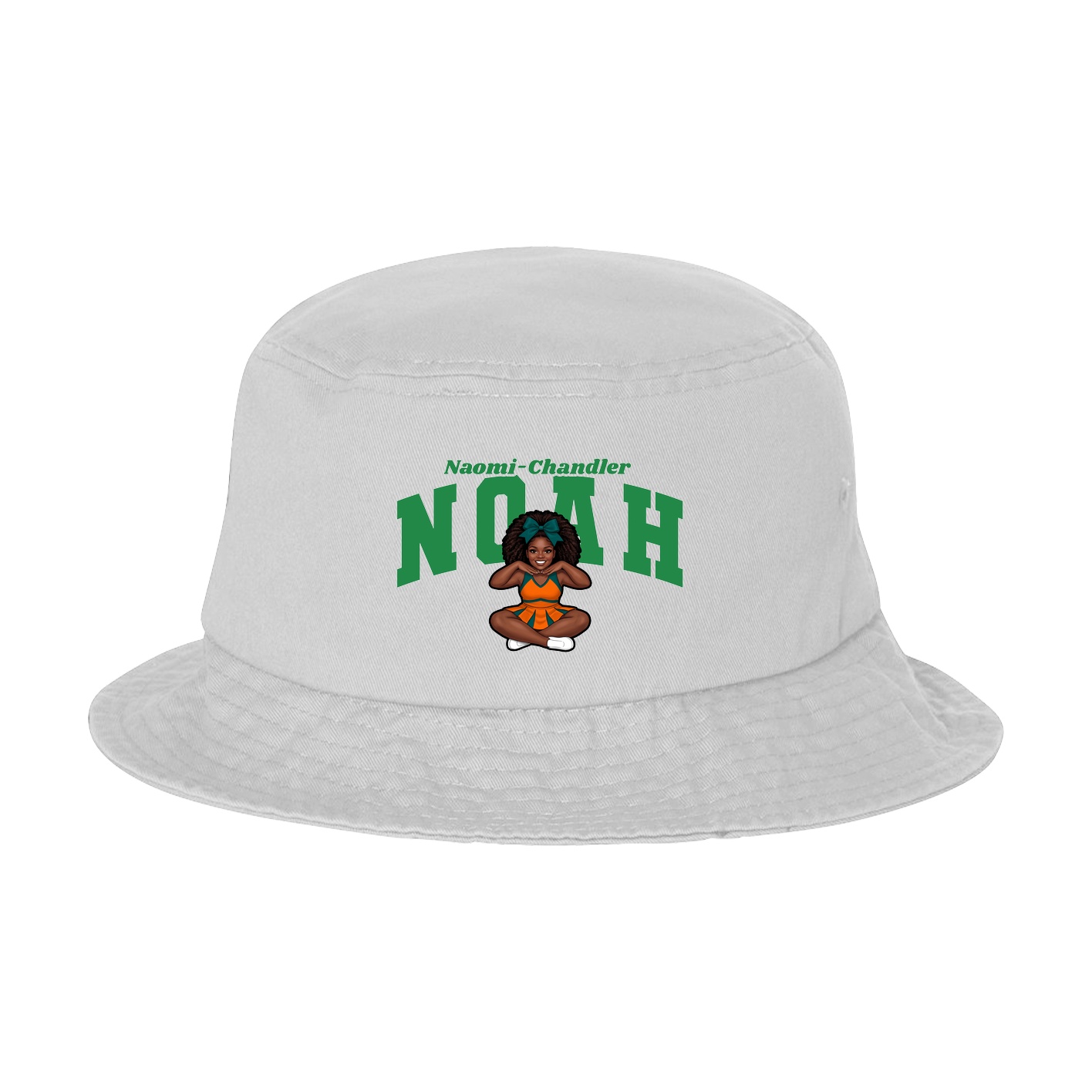 Bucket Cap — Signature Arch in White