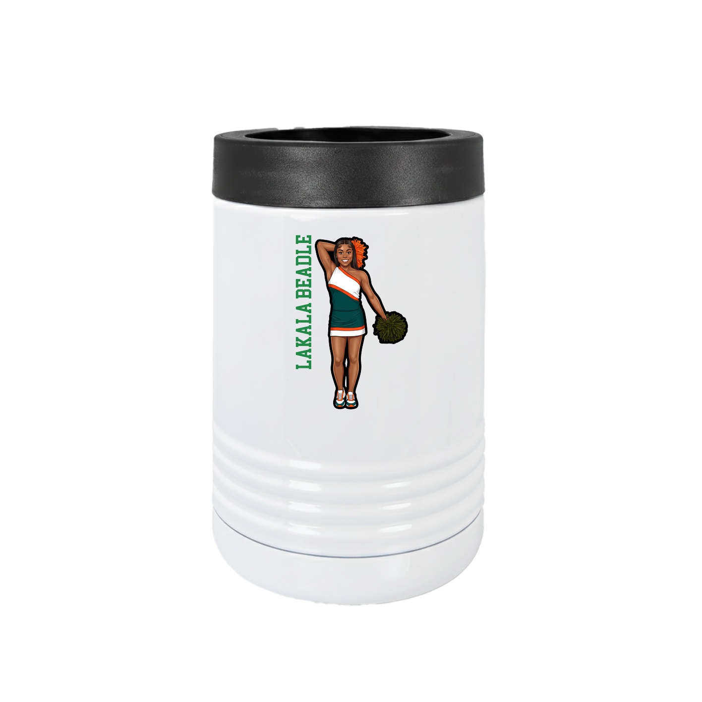 Beverage Holder — Name Vertical in White