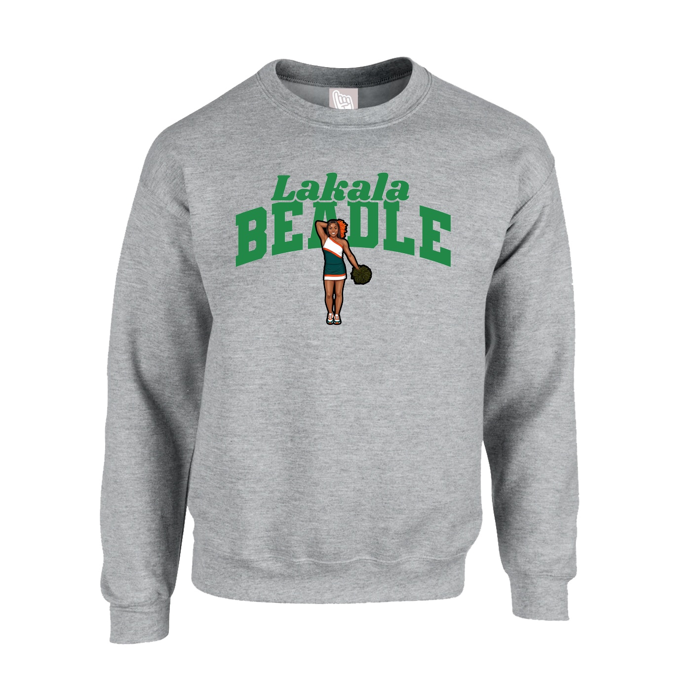 Fleece Crew — Signature Arch in Grey